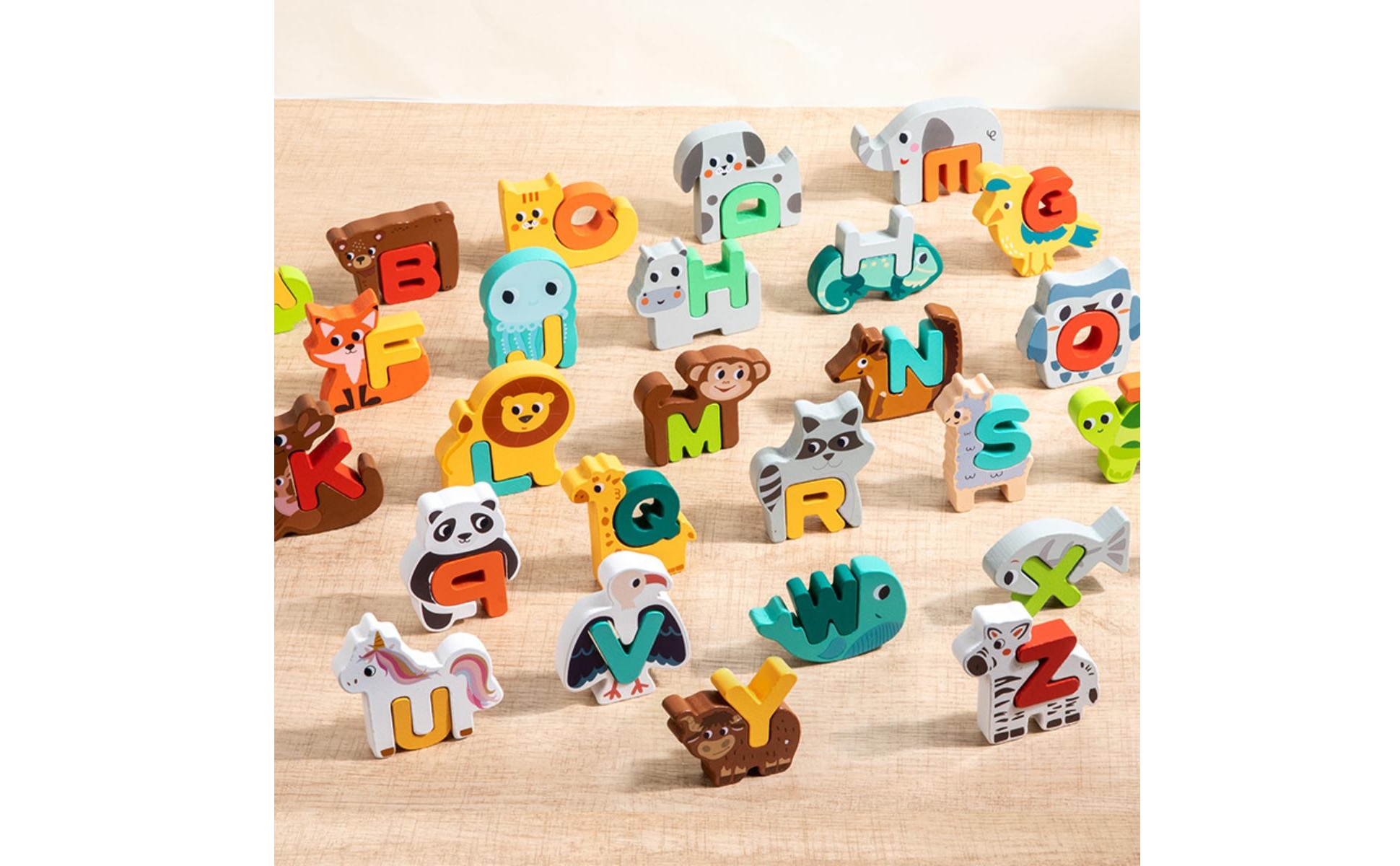 36 Pieces Animal Alphabet Puzzle Educational Alphabet Animal Puzzle Colorful
