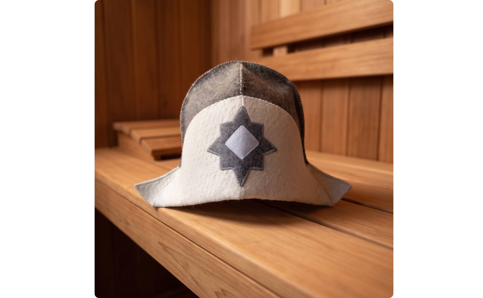 Felt Sauna Hat Dual-Tone Sauna Cap with Brim Wool for Steam Bath, Spa Goers