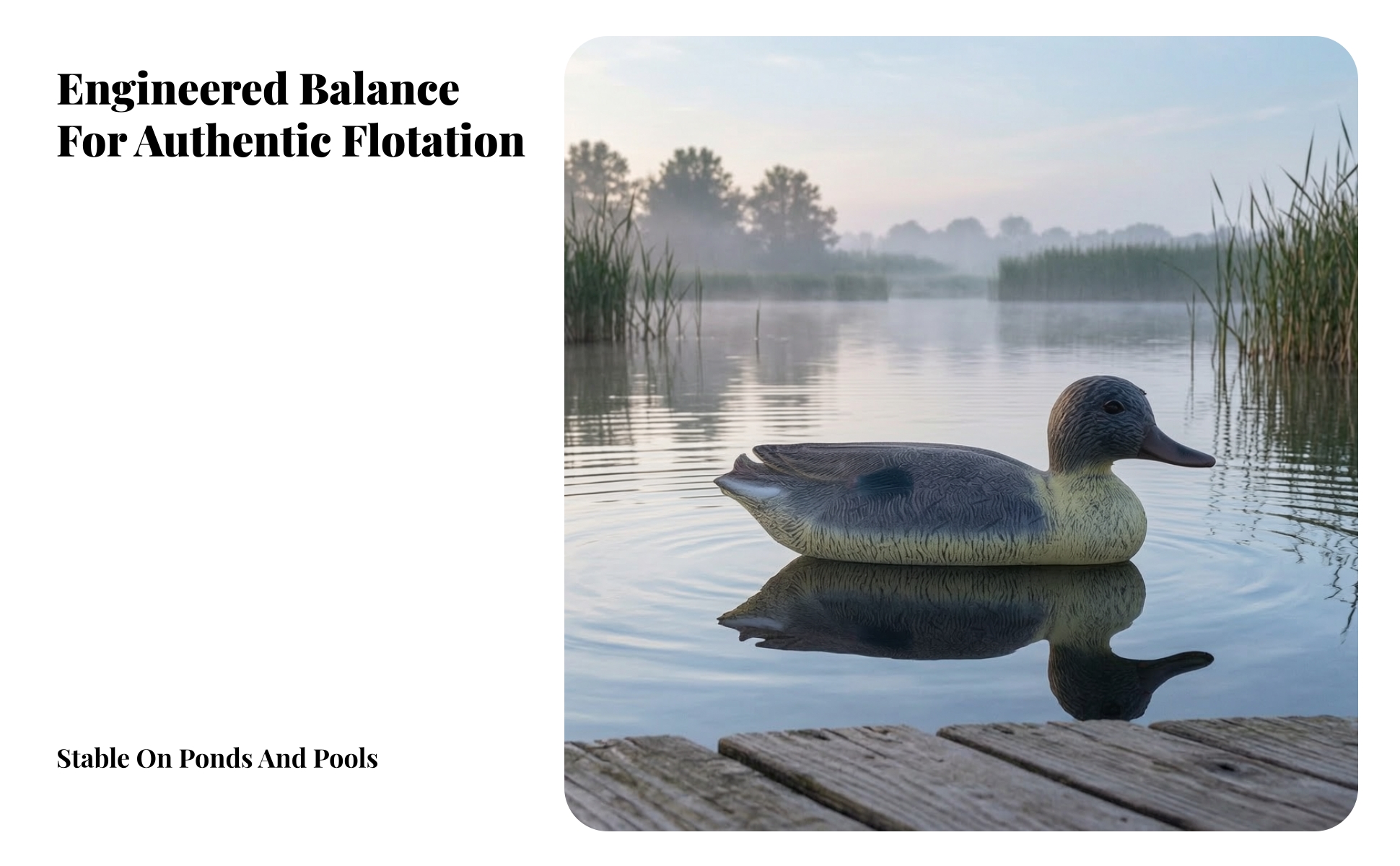 Floating Duck Decoy Stable Duck Decoy with Weighted Base Lifelike for Hunters