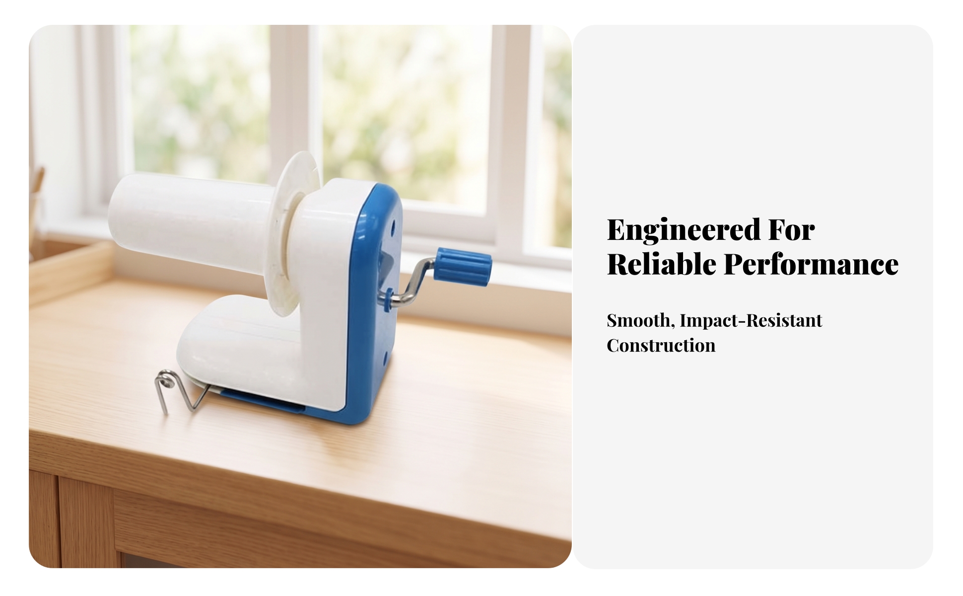 Manual Yarn Winding Tool Compact Tabletop Yarn Winder Portable for Knitters
