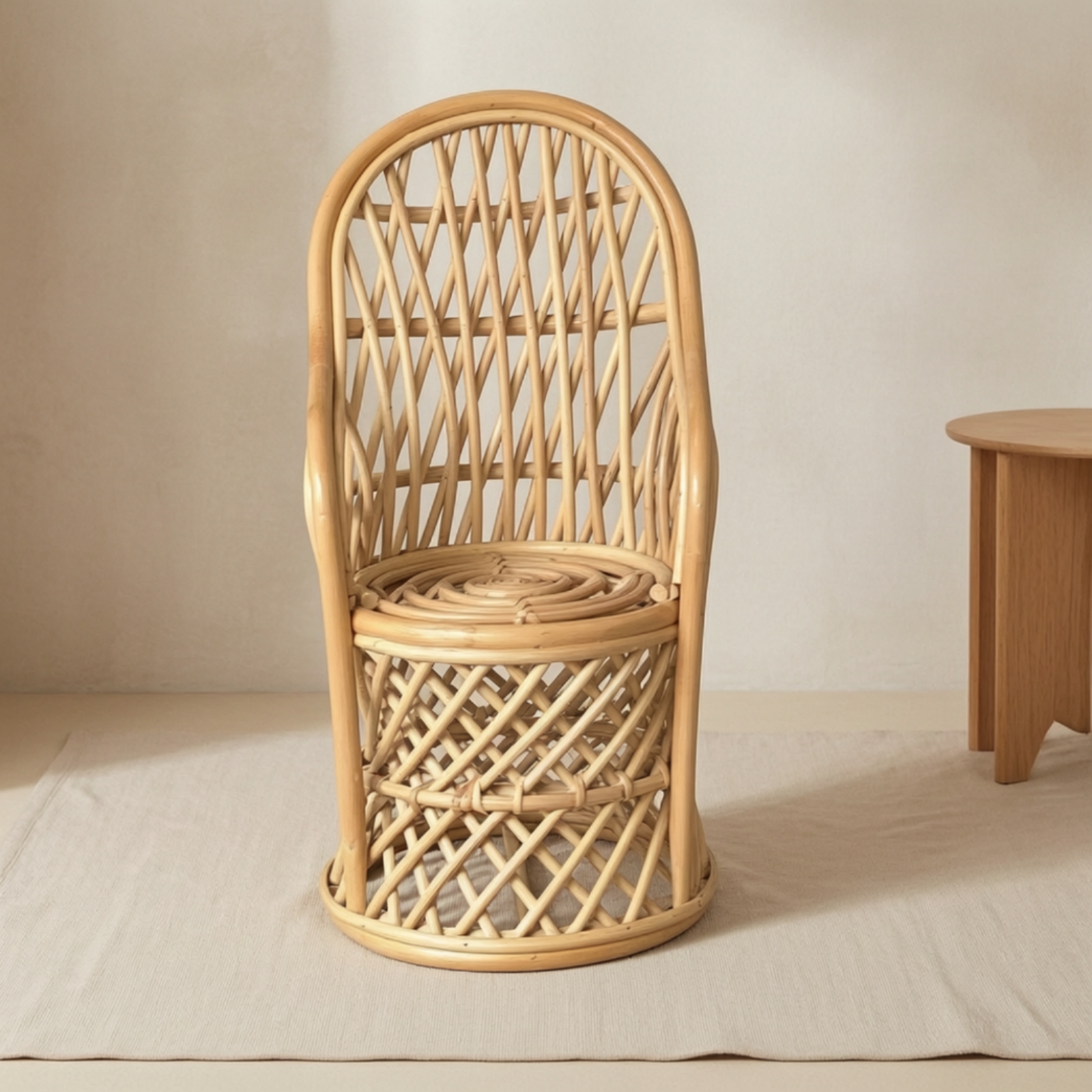 Rattansessel Vintage Korbsessel Rustikal Für Kinderzimmer, Babys - Produktbild 1