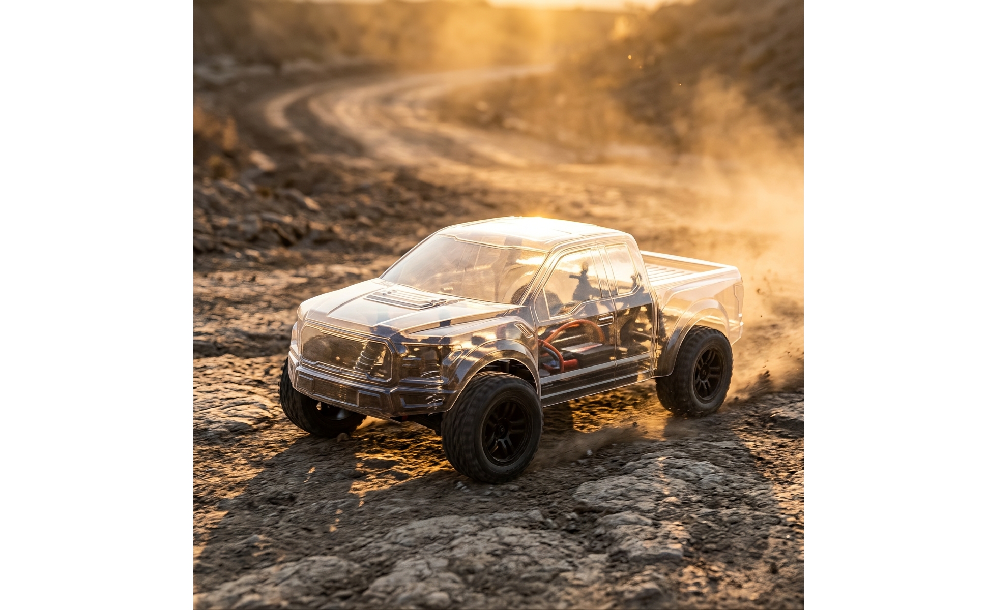 RC Truck Body 1:16 Scale RC Car Body Shell Transparent for Hobbyists