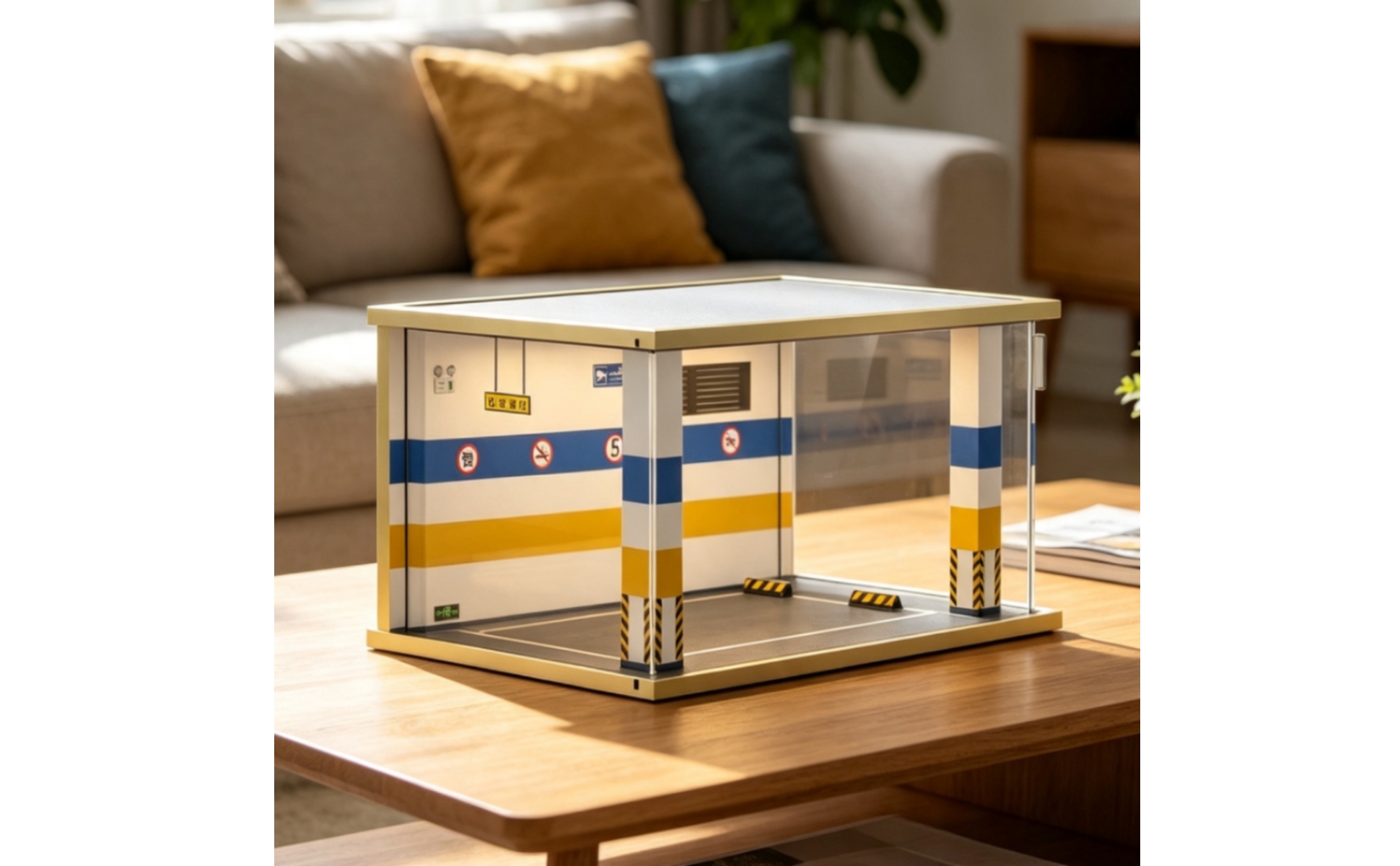 Parking Garage Display Scene 1:18 Scale for Home Decoration, Desktop, Collectors