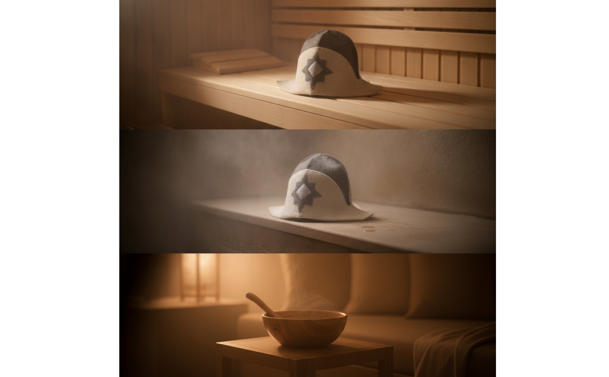 Felt Sauna Hat Dual-Tone Sauna Cap with Brim Wool for Steam Bath, Spa Goers
