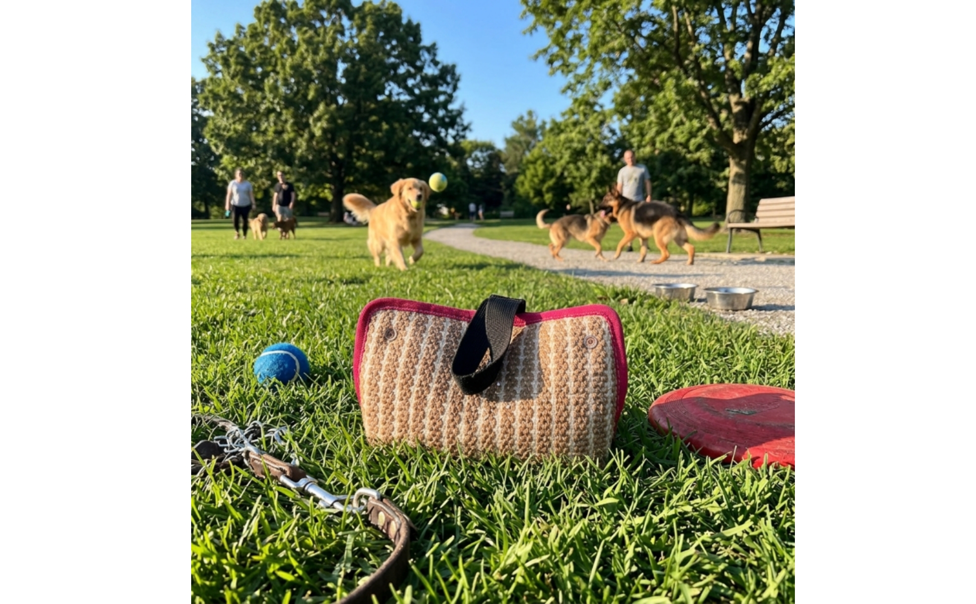 Hundetraining-Beißkissen mit zwei Schlaufen gepolstert für Schutzhundesport