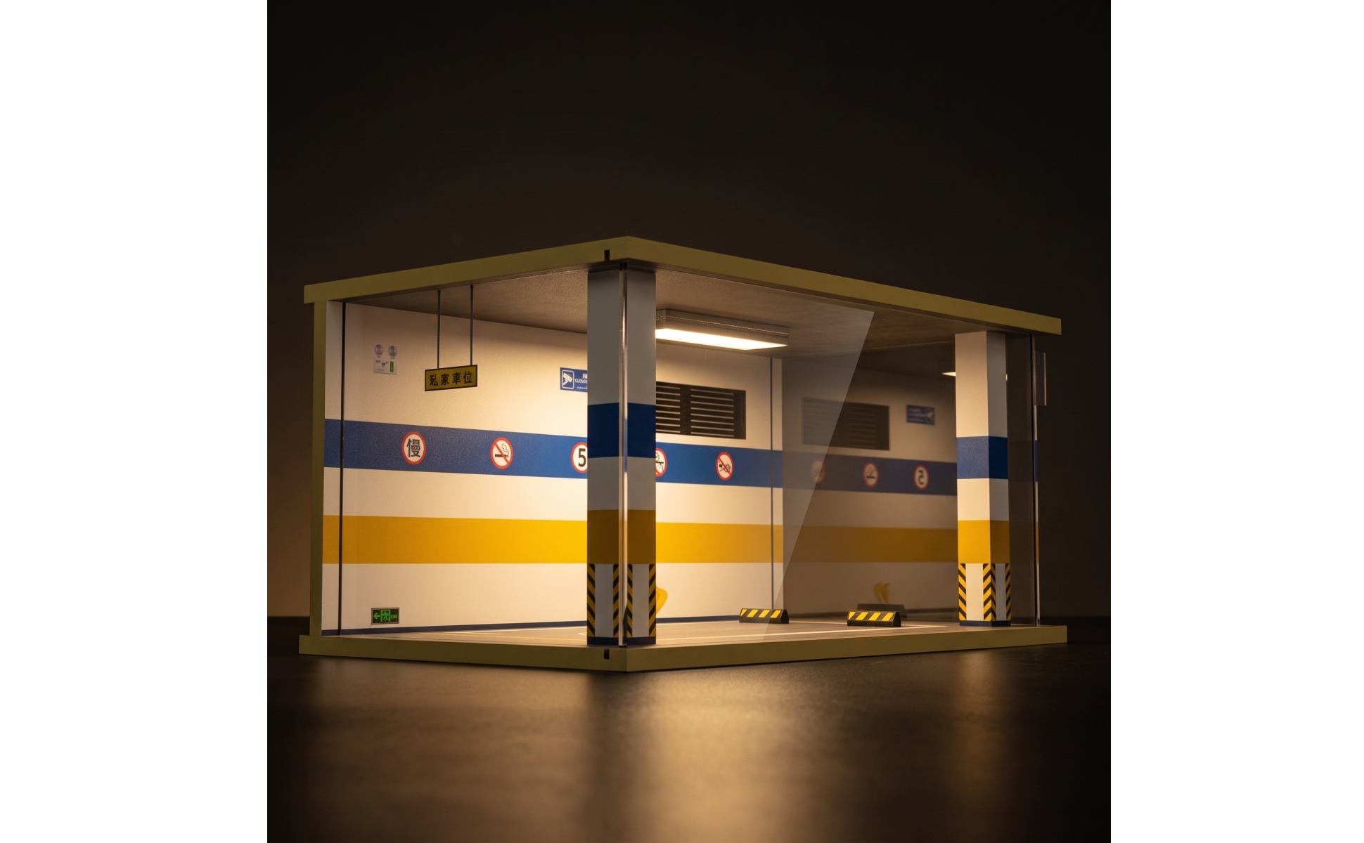 Parking Garage Display Scene 1:18 Scale for Home Decoration, Desktop, Collectors