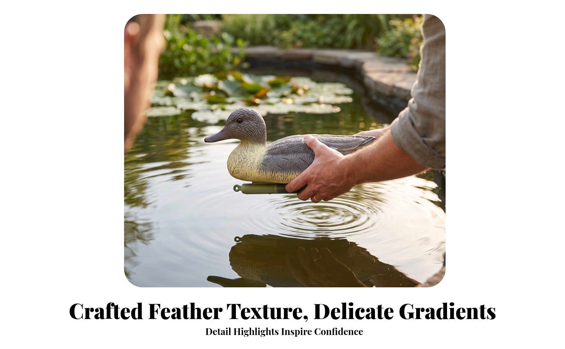 Floating Duck Decoy Stable Duck Decoy with Weighted Base Lifelike for Hunters
