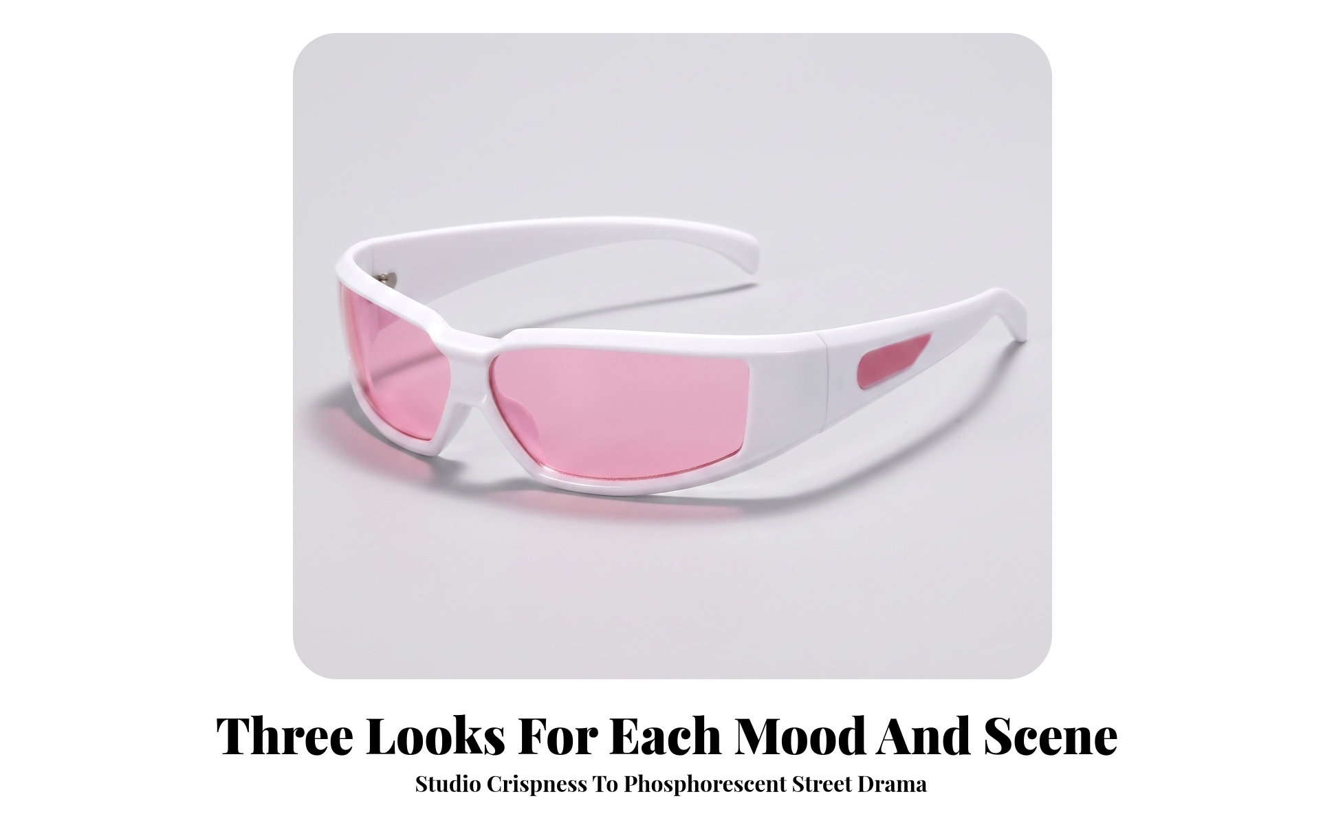 Lunettes de Soleil Enveloppantes Sportive pour Plein Air, Streetwear, Adultes
