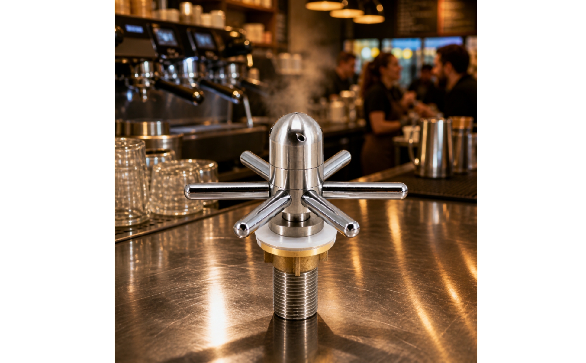 Glass Rinser Countertop Cup Washer High-Pressure for Taverns, Bartenders