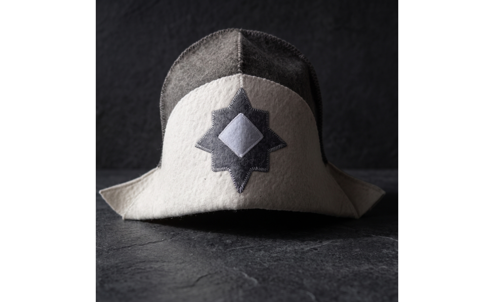 Felt Sauna Hat Dual-Tone Sauna Cap with Brim Wool for Steam Bath, Spa Goers