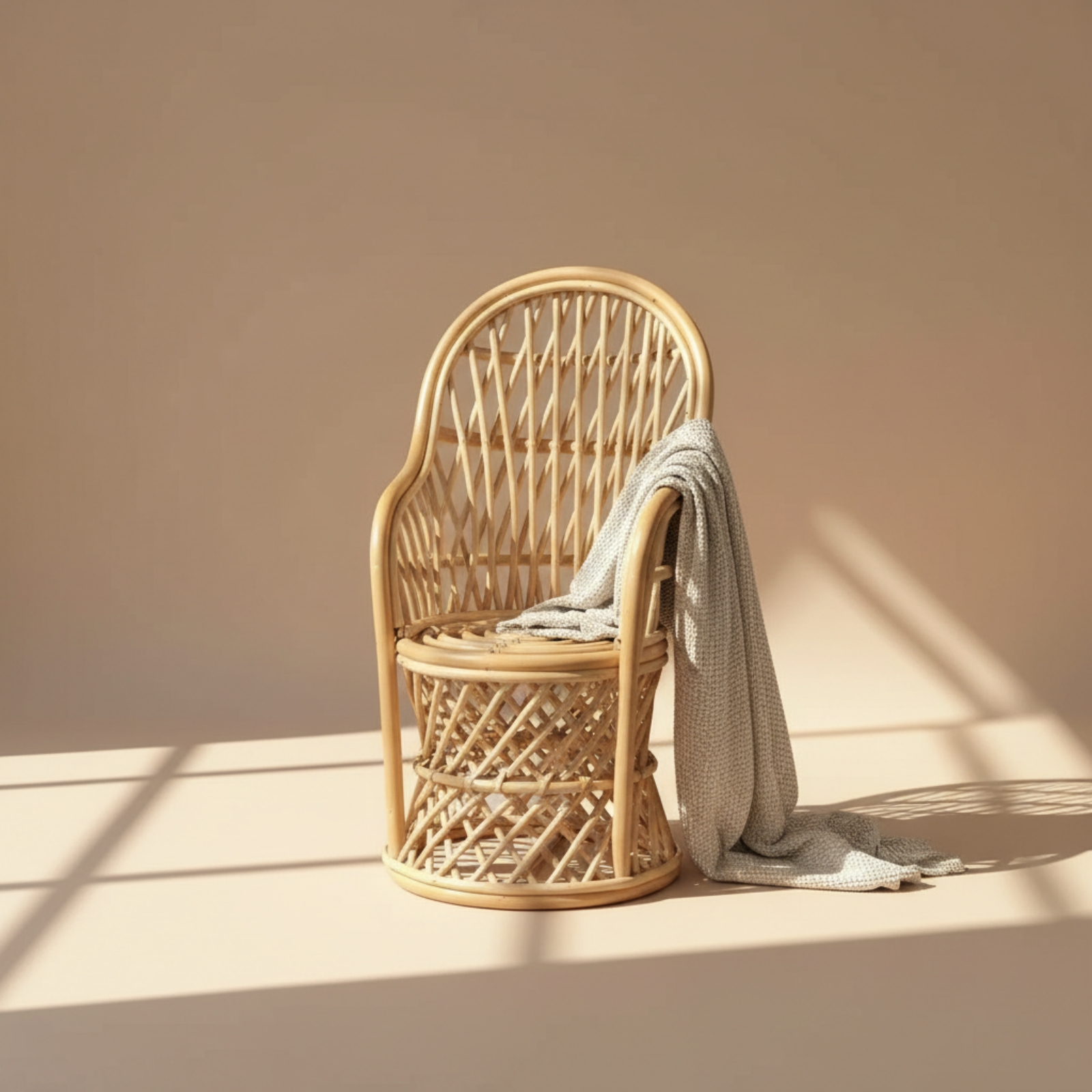 Rattansessel Vintage Korbsessel Rustikal Für Kinderzimmer, Babys - Produktbild 2