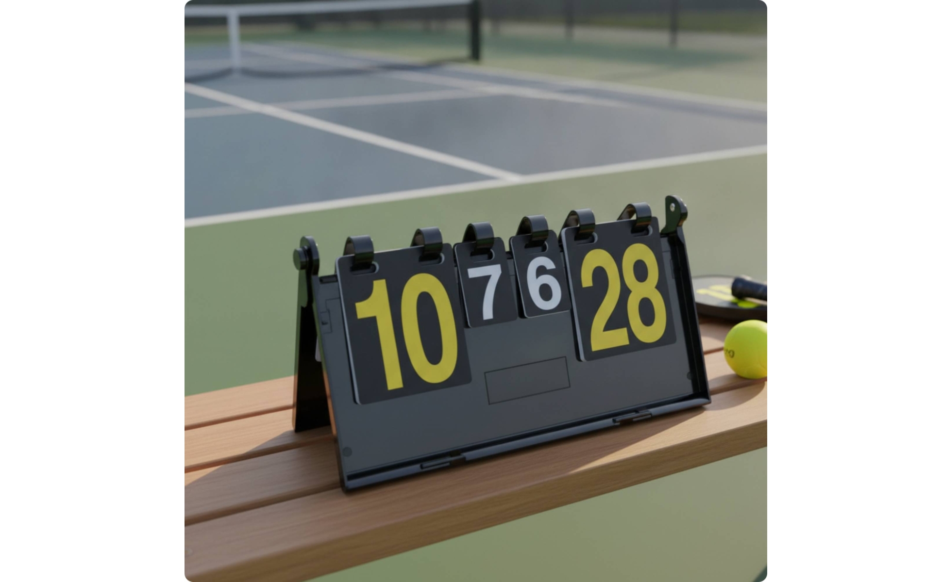Manual Flip Scoreboard Tabletop Foldable Scoreboard with Support Base Portable