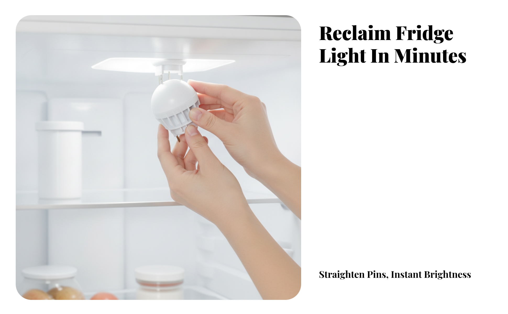 Refrigerator Light Easy to Install Refrigerator LED Bulb Replacement Pure White