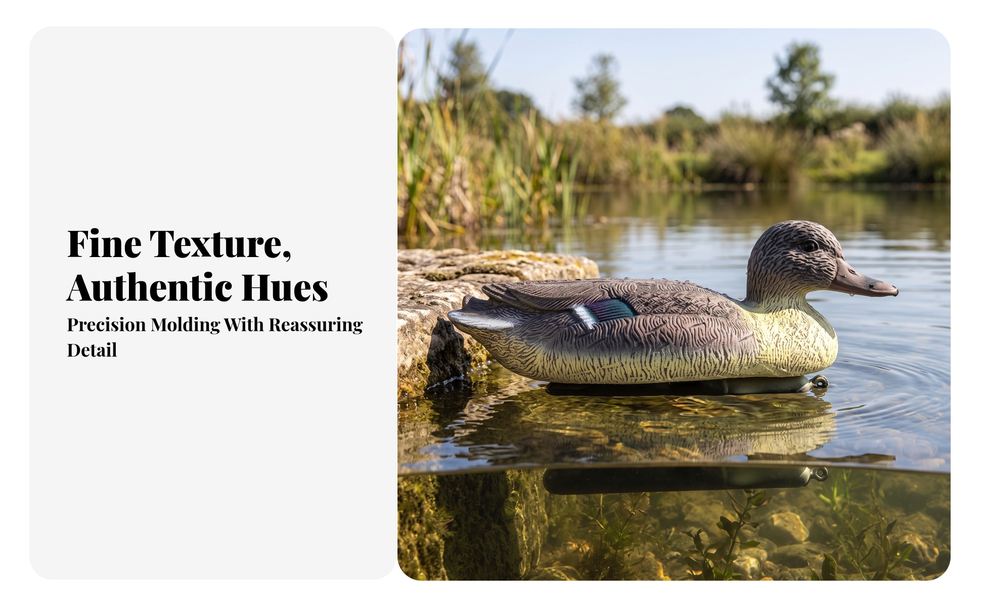 Floating Duck Decoy Stable Duck Decoy with Weighted Base Lifelike for Hunters