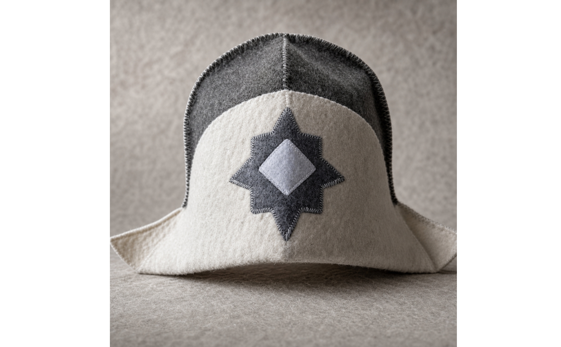 Felt Sauna Hat Dual-Tone Sauna Cap with Brim Wool for Steam Bath, Spa Goers