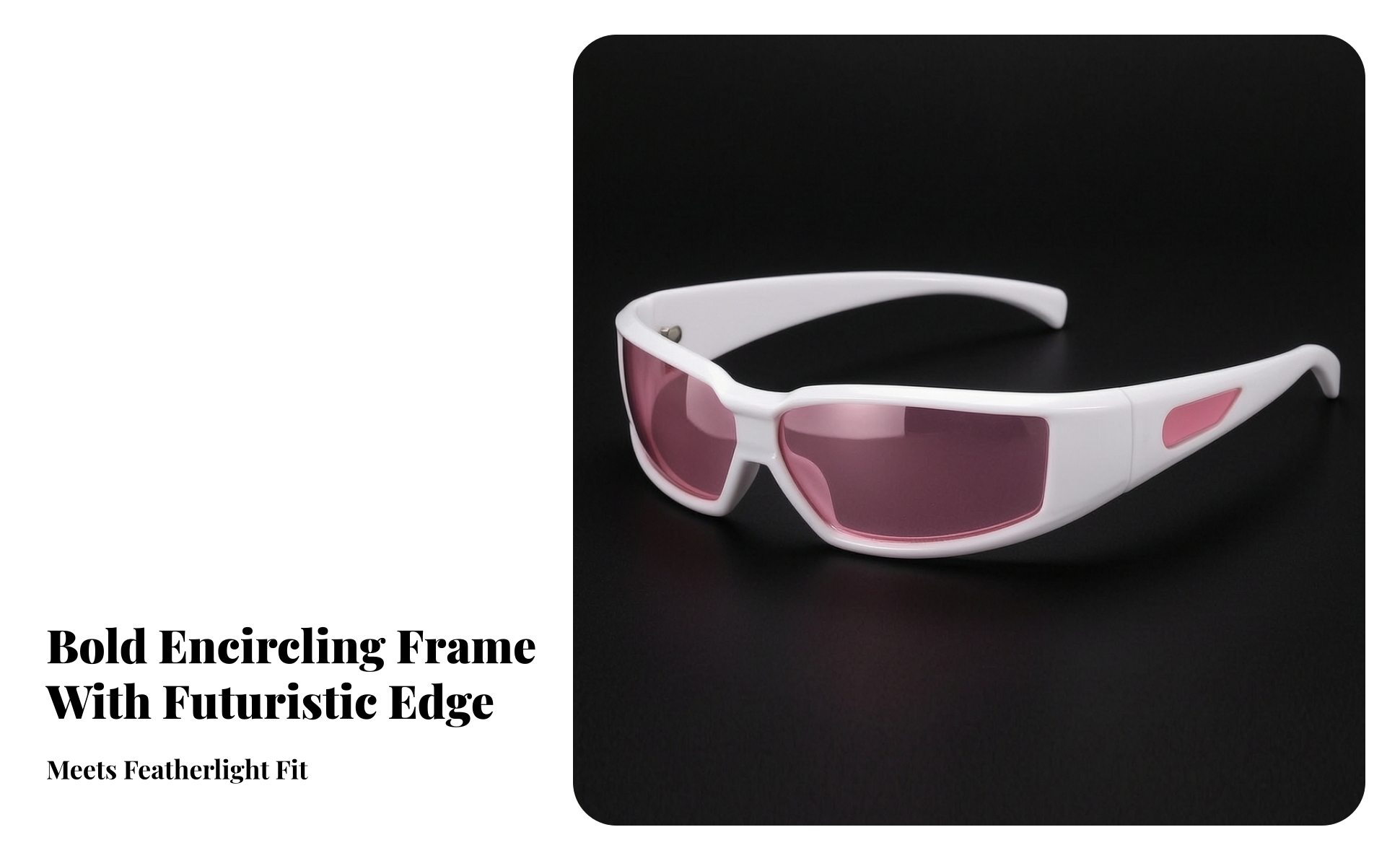 Lunettes de Soleil Enveloppantes Sportive pour Plein Air, Streetwear, Adultes