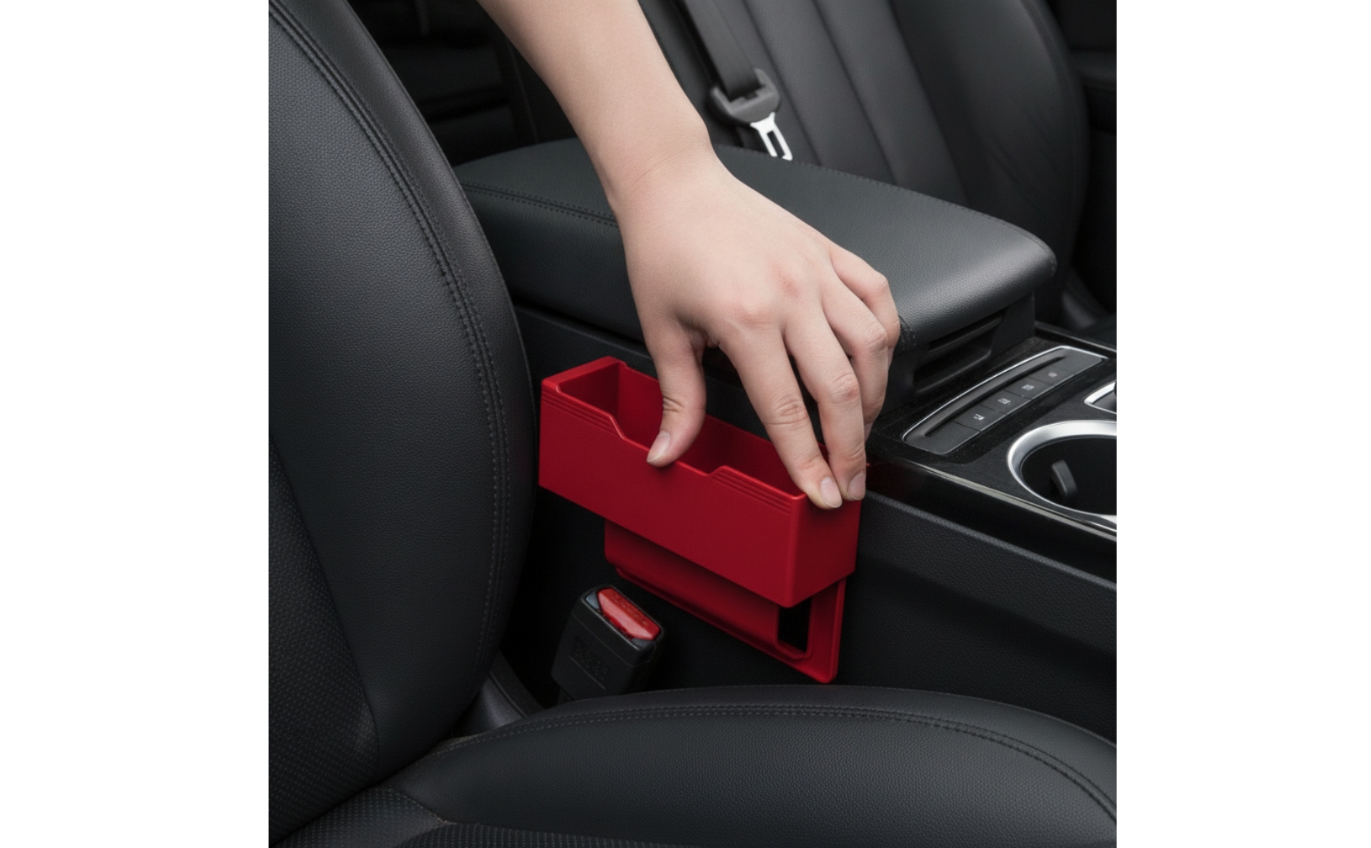 Car Seat Space Storage Box Insert-Style Car Seat Space Organizer Space-Saving