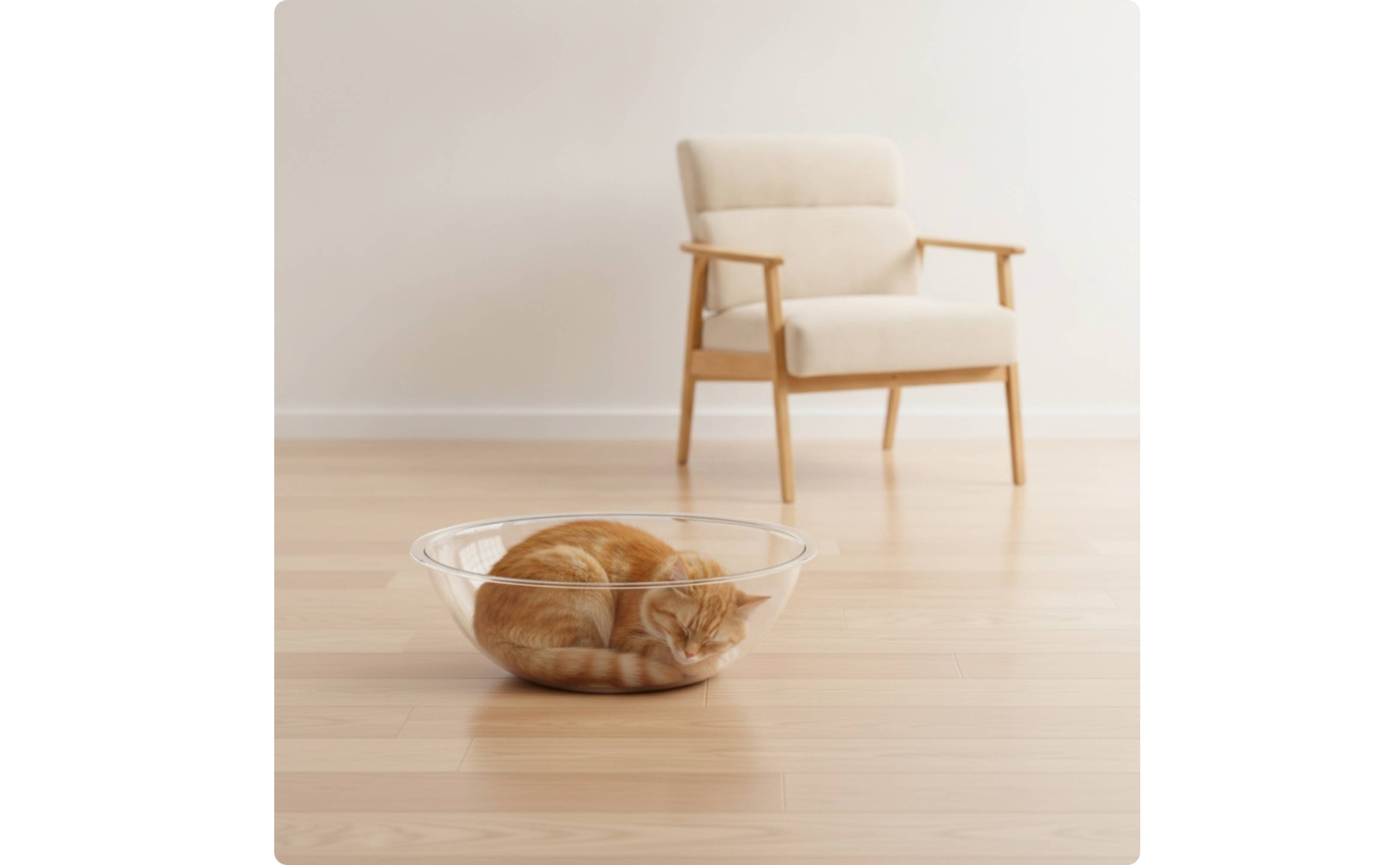 Acrylic Cat Capsule Curved Cat Pod Capsule Easy to Clean for Living Room, Cats