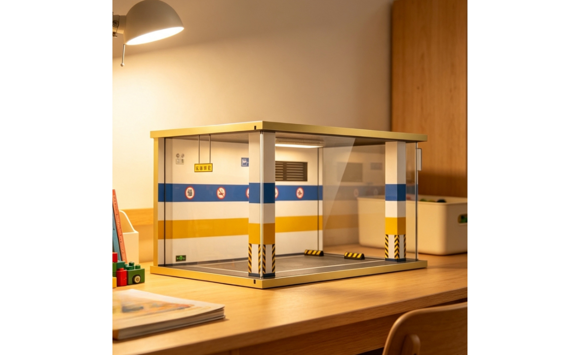 Parking Garage Display Scene 1:18 Scale for Home Decoration, Desktop, Collectors