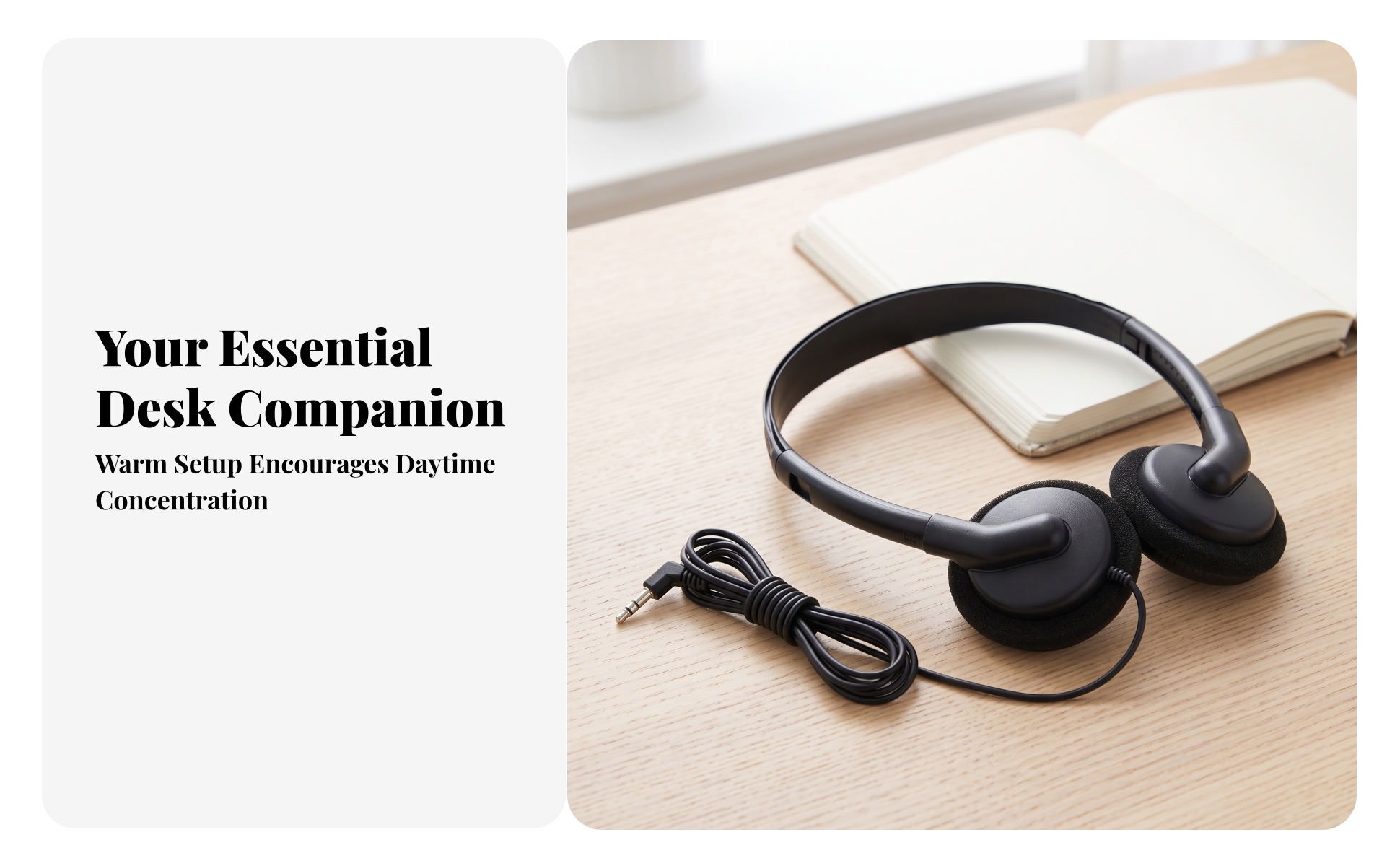 Wired Headset with 3.5mm Plug Lightweight Wired Computer Headset Adjustable