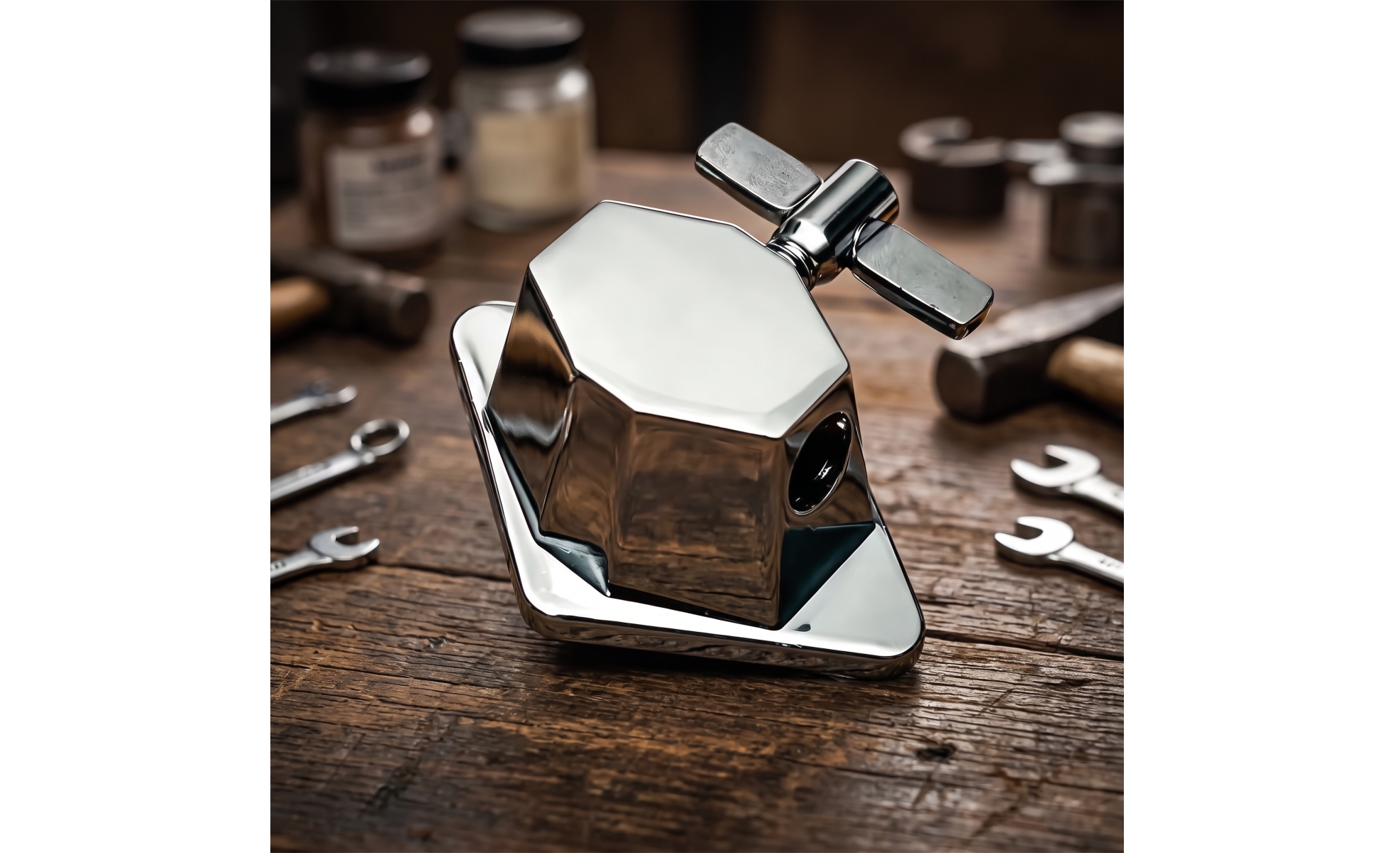 Floor Tom Leg Mount Base Chrome-Finished Floor Tom Leg Base Adjustable for Stage