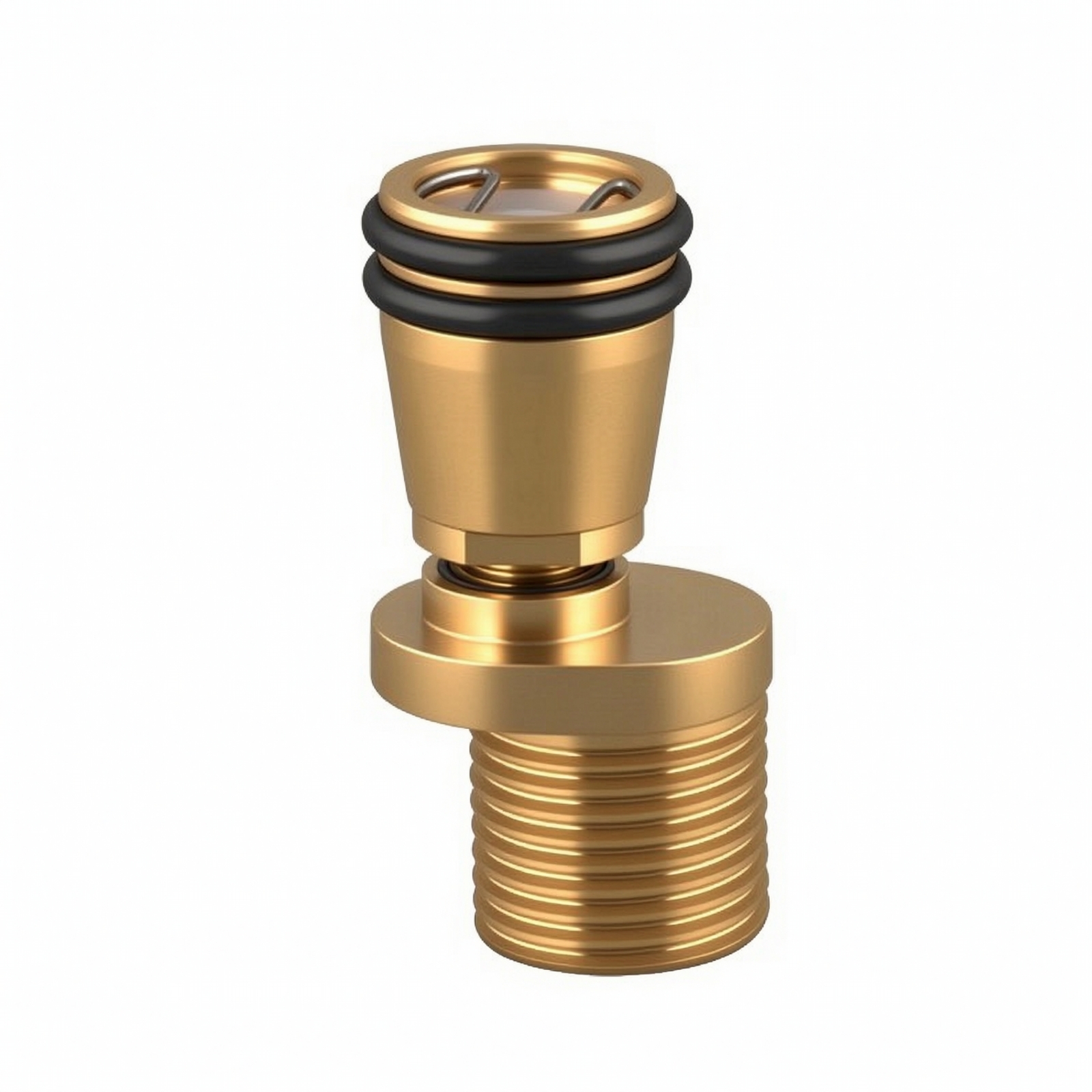 Brass Supply Elbow with Shutoff Sealing Rings for Bathroom Fixture