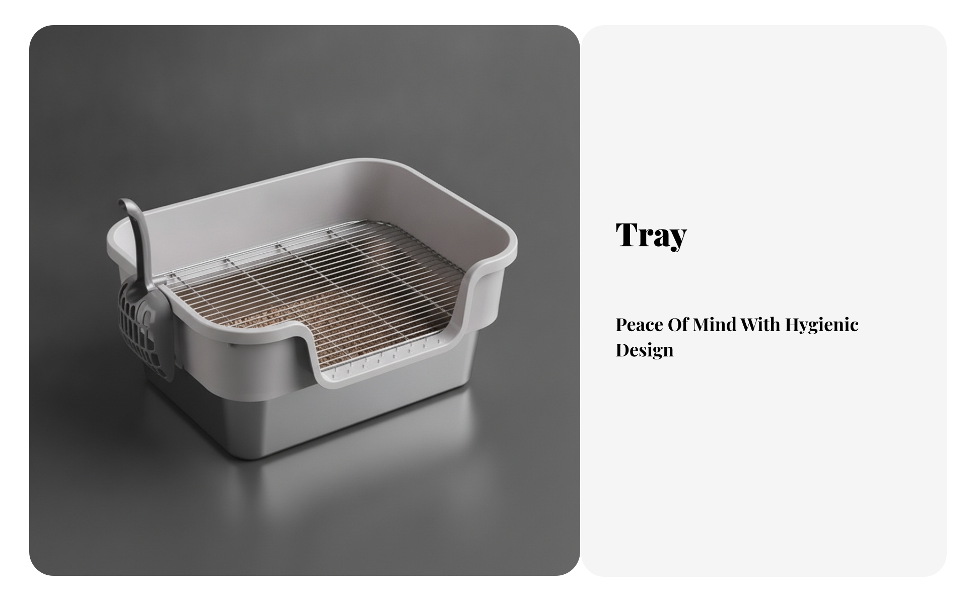Rabbit Litter Box with Stainless Steel Tray Anti-Splash for Playpens, Rabbits
