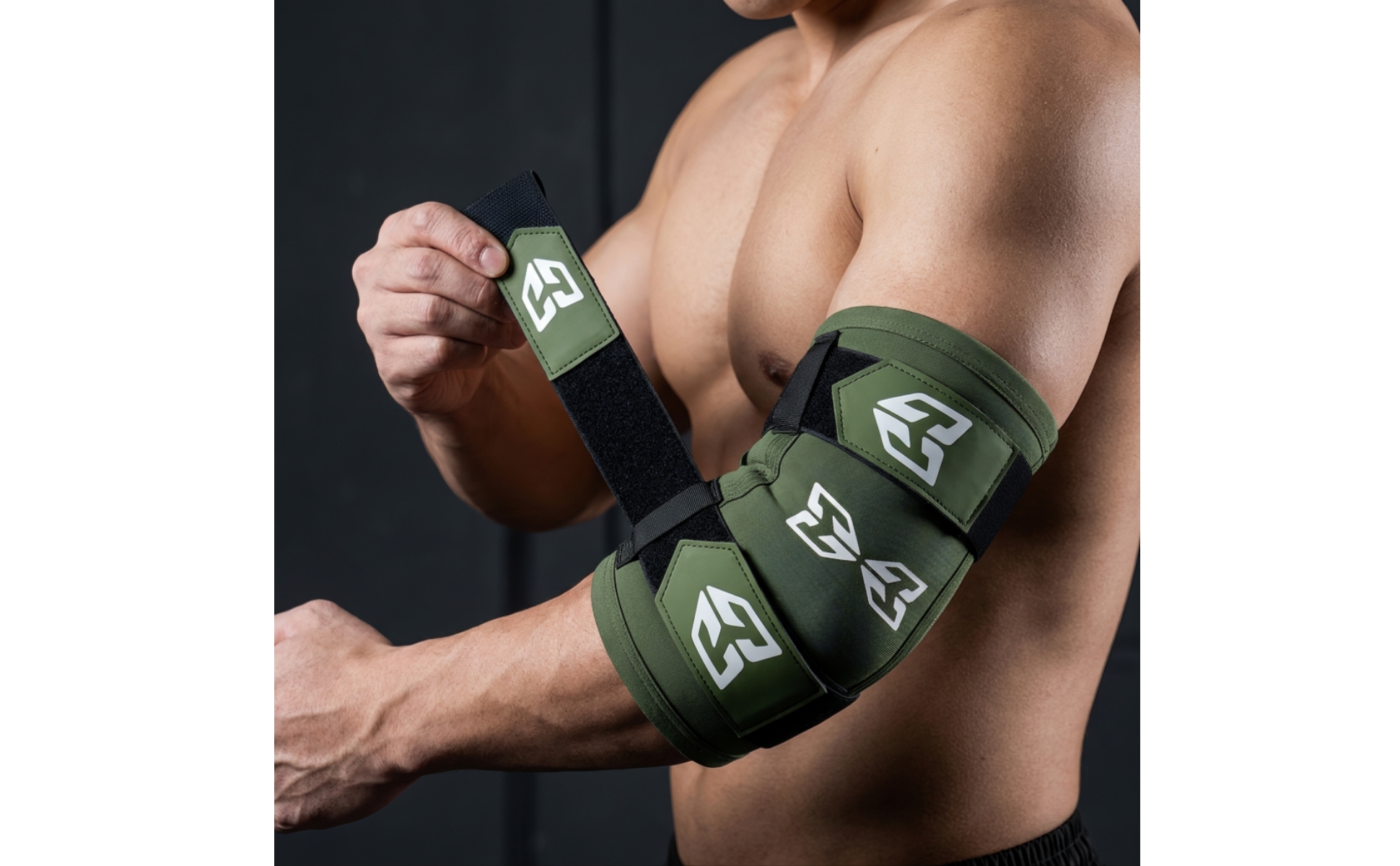 Elbow Sleeves Overlapping Elbow Support Wrap Adjustable for Bench Press