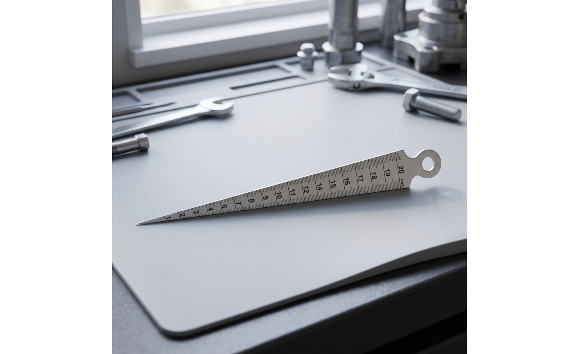 Spaltlehre Rostfrei Messkeil aus Edelstahl Keilförmig für Handwerker, Mechaniker