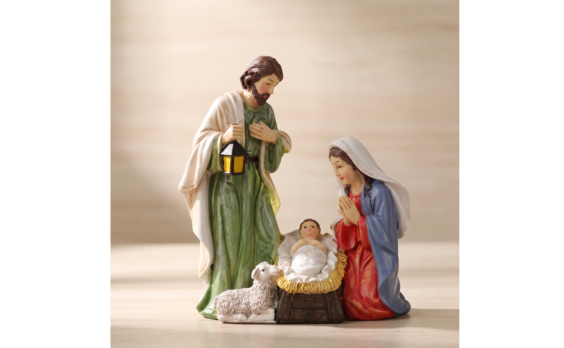 Nativity Scene Light-up Nativity Figurine Illuminated for Living Room, Believers