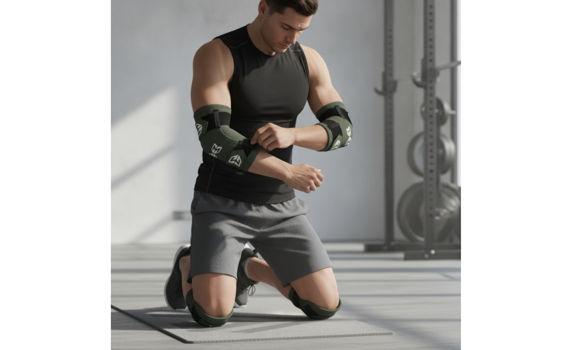 Elbow Sleeves Overlapping Elbow Support Wrap Adjustable for Bench Press