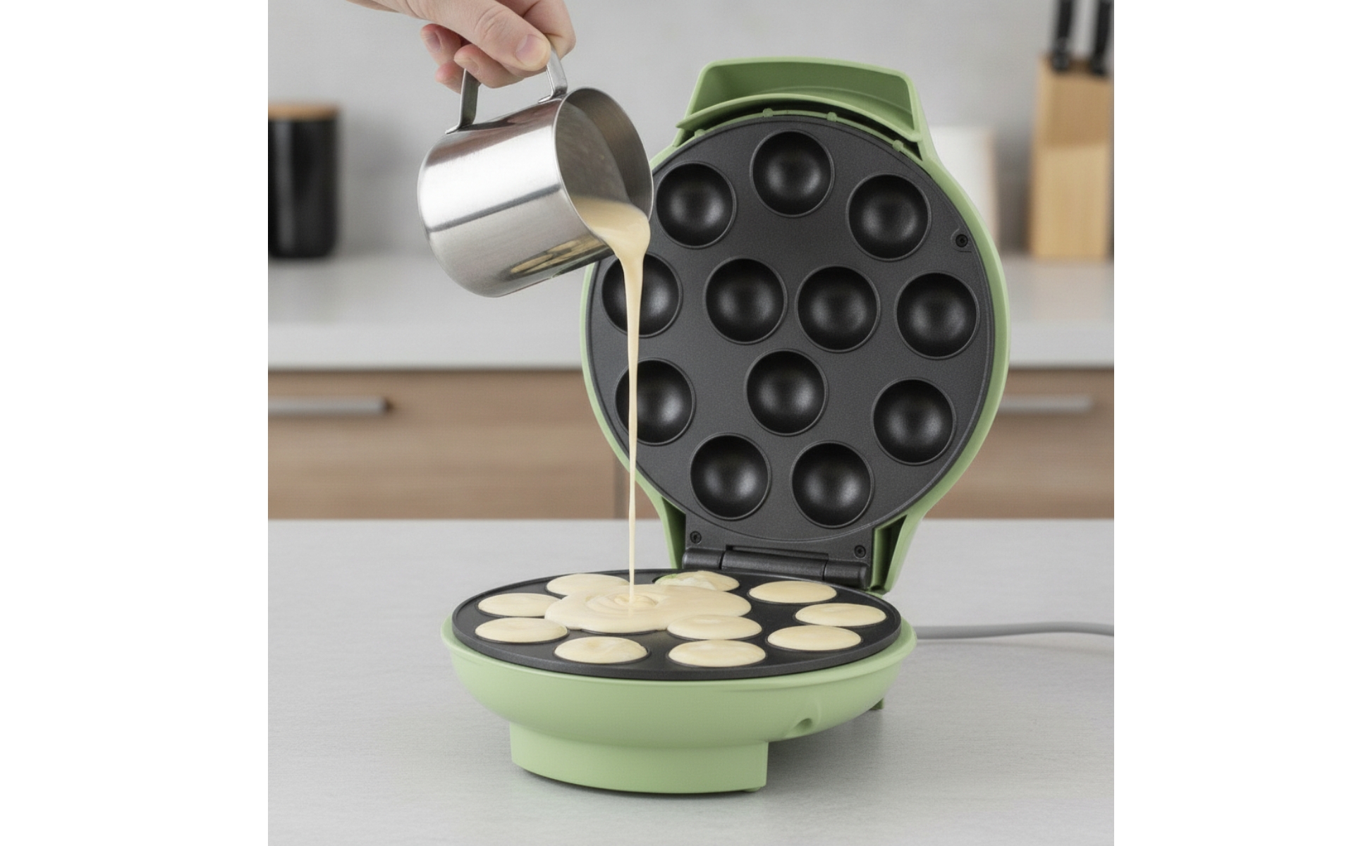 Cake-Bällchen-Maker Antihaftbeschichtet Takoyaki-Maker Kompakt für Singles