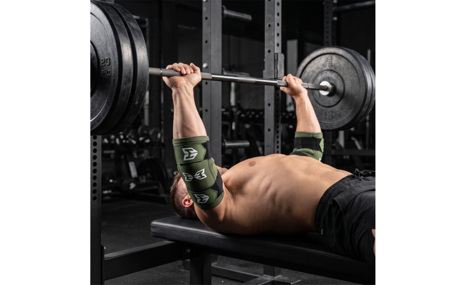 Elbow Sleeves Overlapping Elbow Support Wrap Adjustable for Bench Press