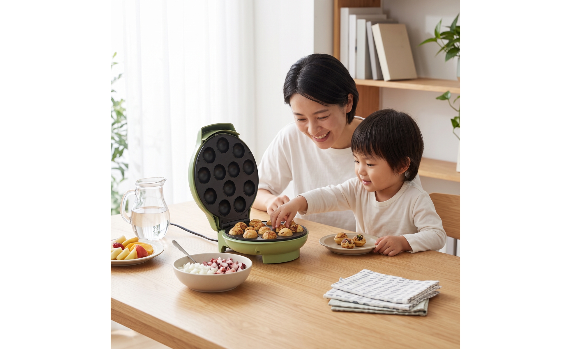 Cake-Bällchen-Maker Antihaftbeschichtet Takoyaki-Maker Kompakt für Singles