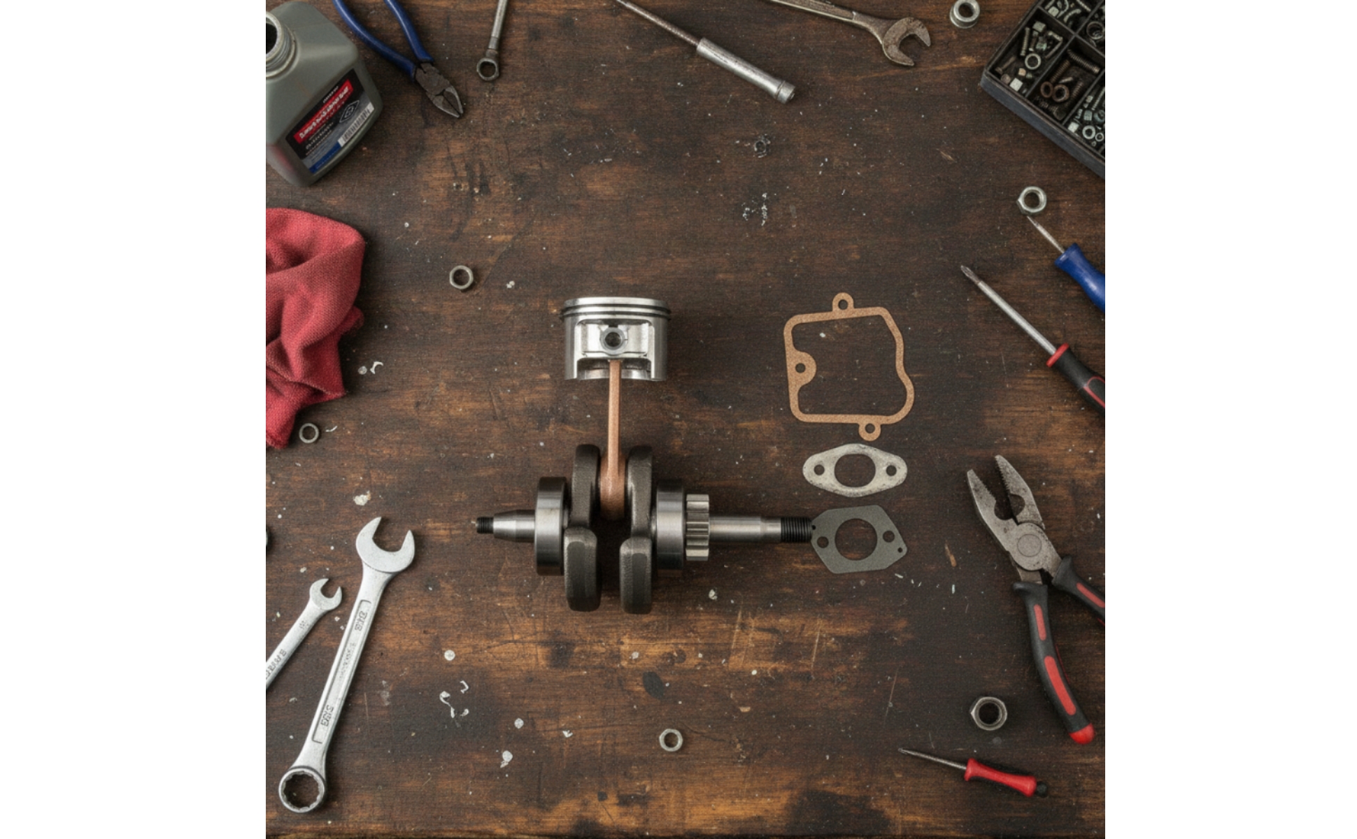 Crankshaft Assembly Direct Replacement Crankshaft with Piston Compatible