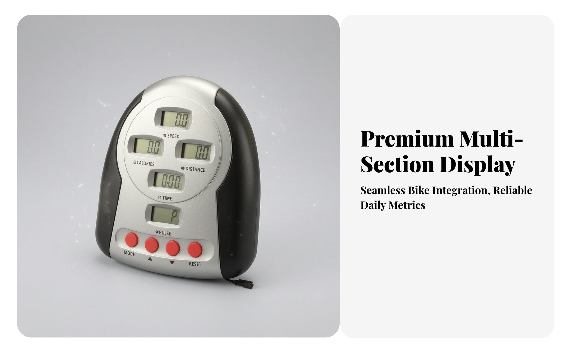 Exercise Bike Monitor with LCD Display Easy Installation for Home Gym, Cyclists