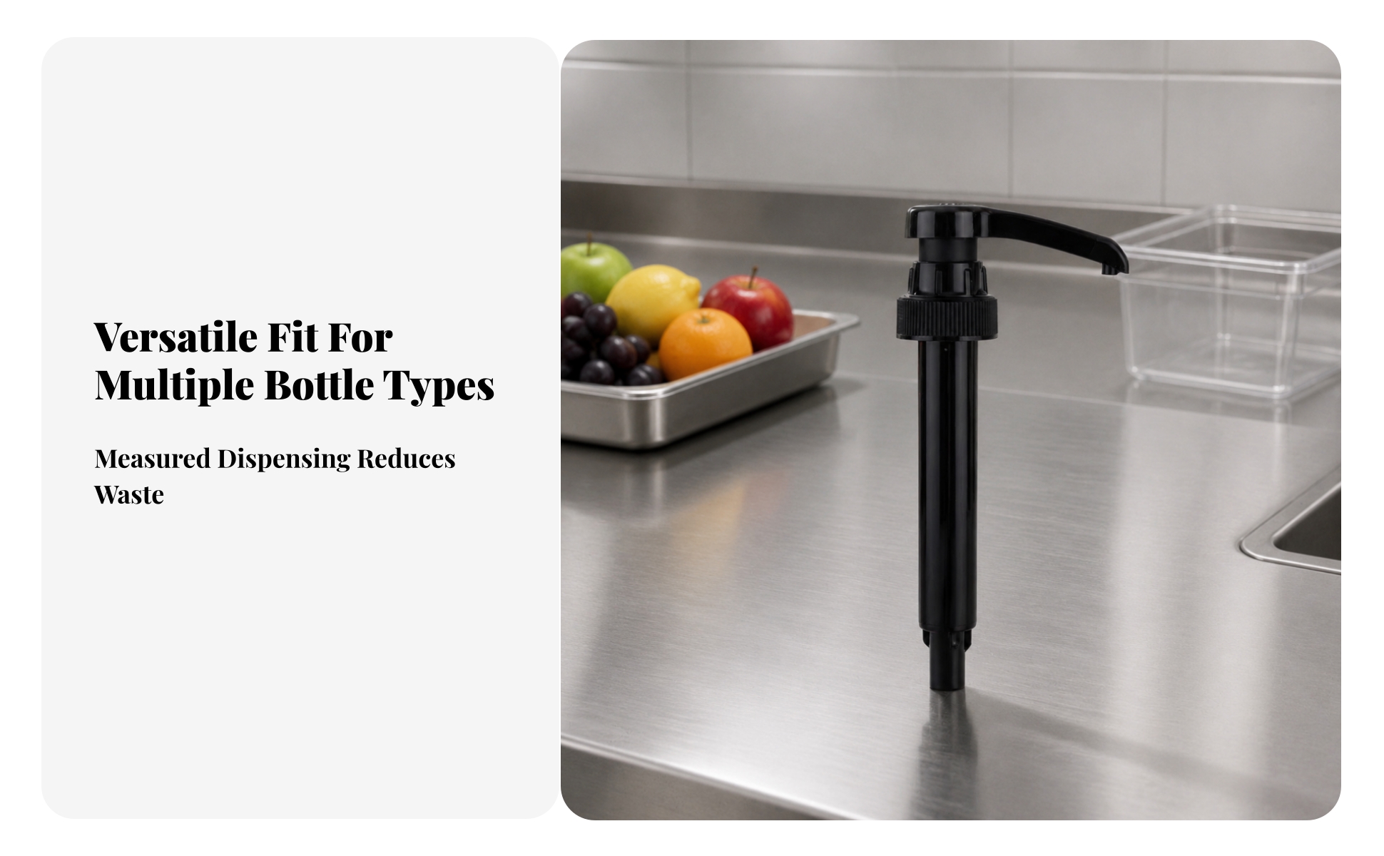 Syrup Pump with Tube Ribbed for Coffee Taverns, Cafes, Baristas, Bartenders
