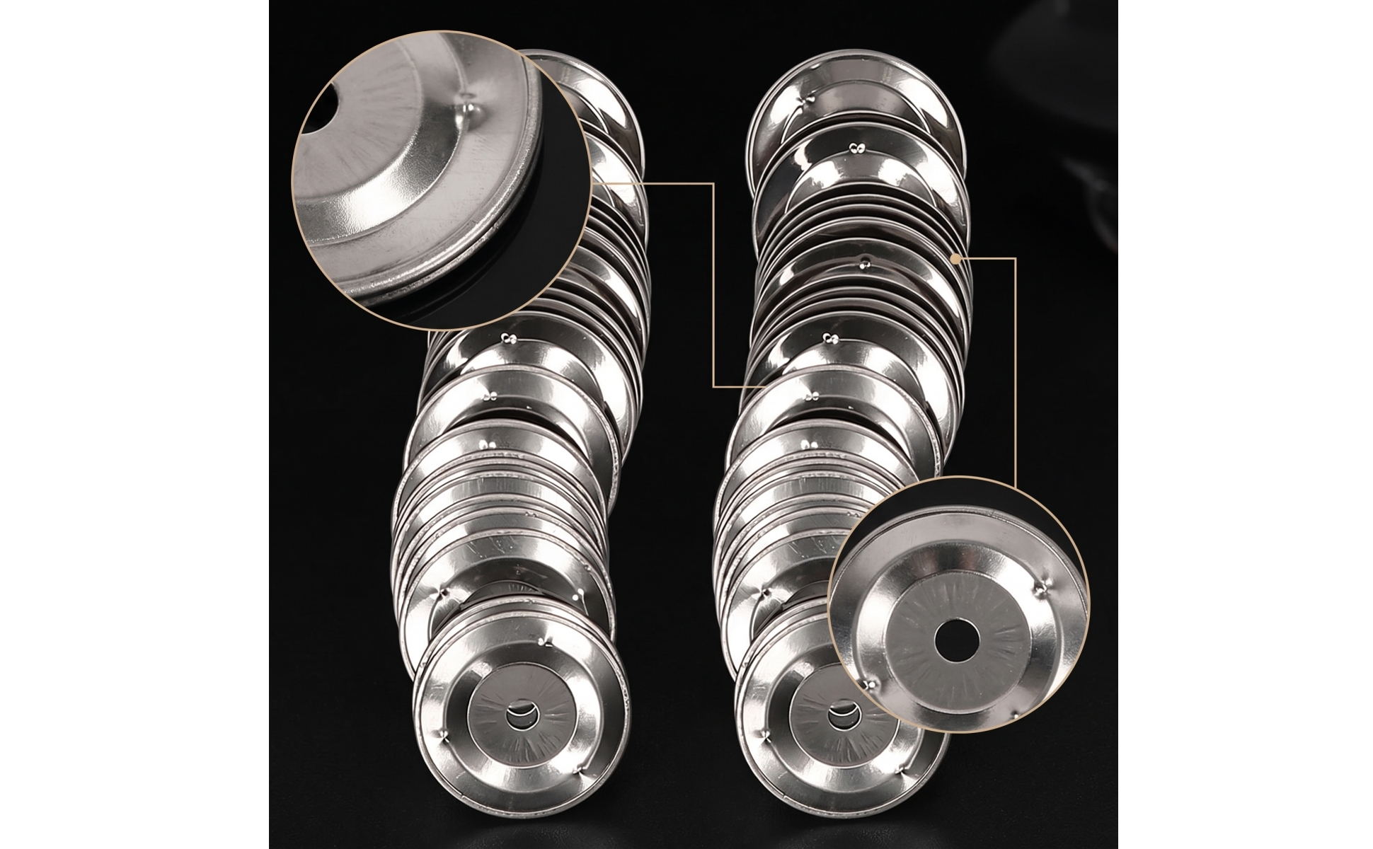 50 Pieces Hardware Stainless Steel Tambourine Shakers for Instrument Makers