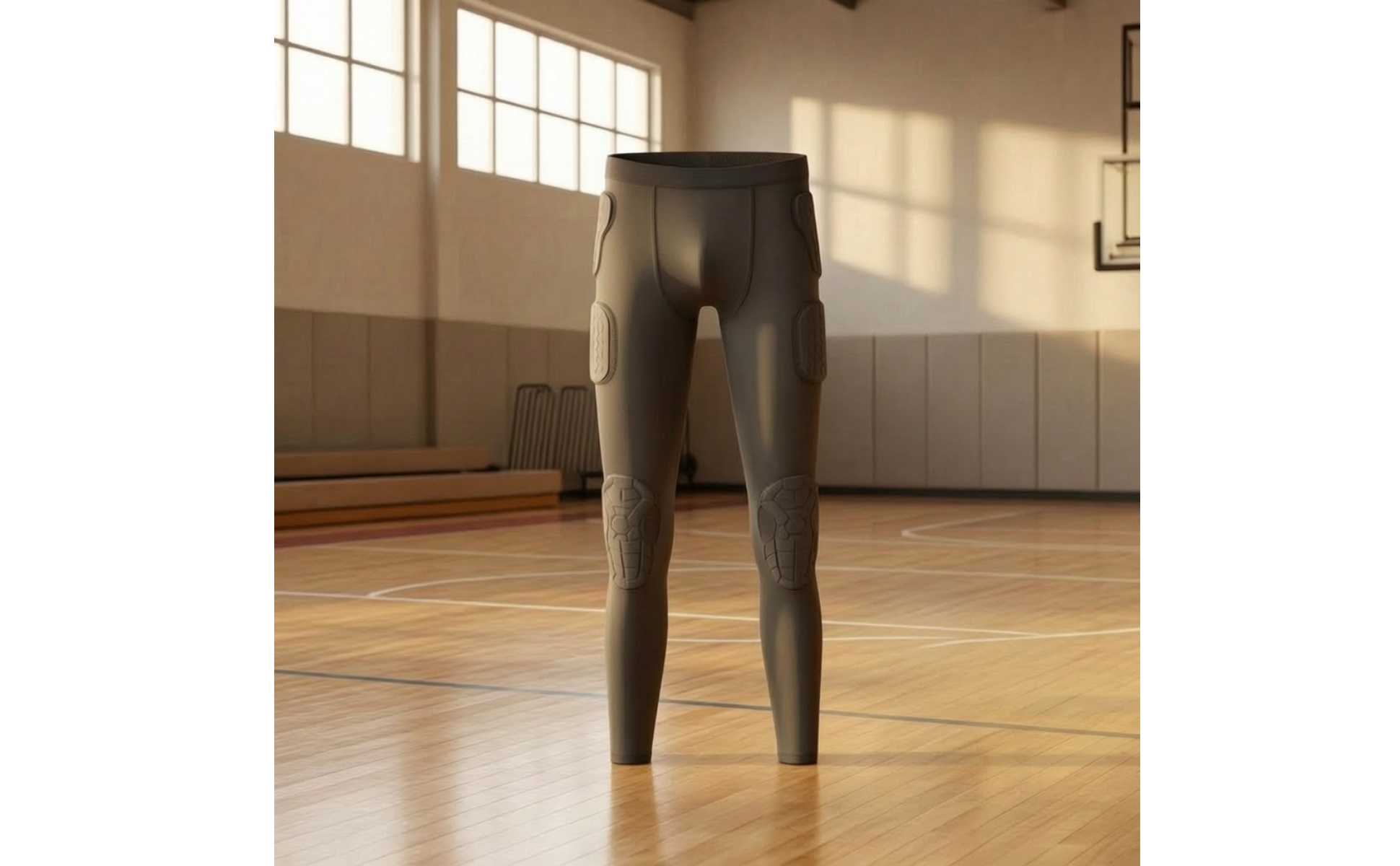 Compression Pants with Pads Impact-Resistant Padded Compression Pants