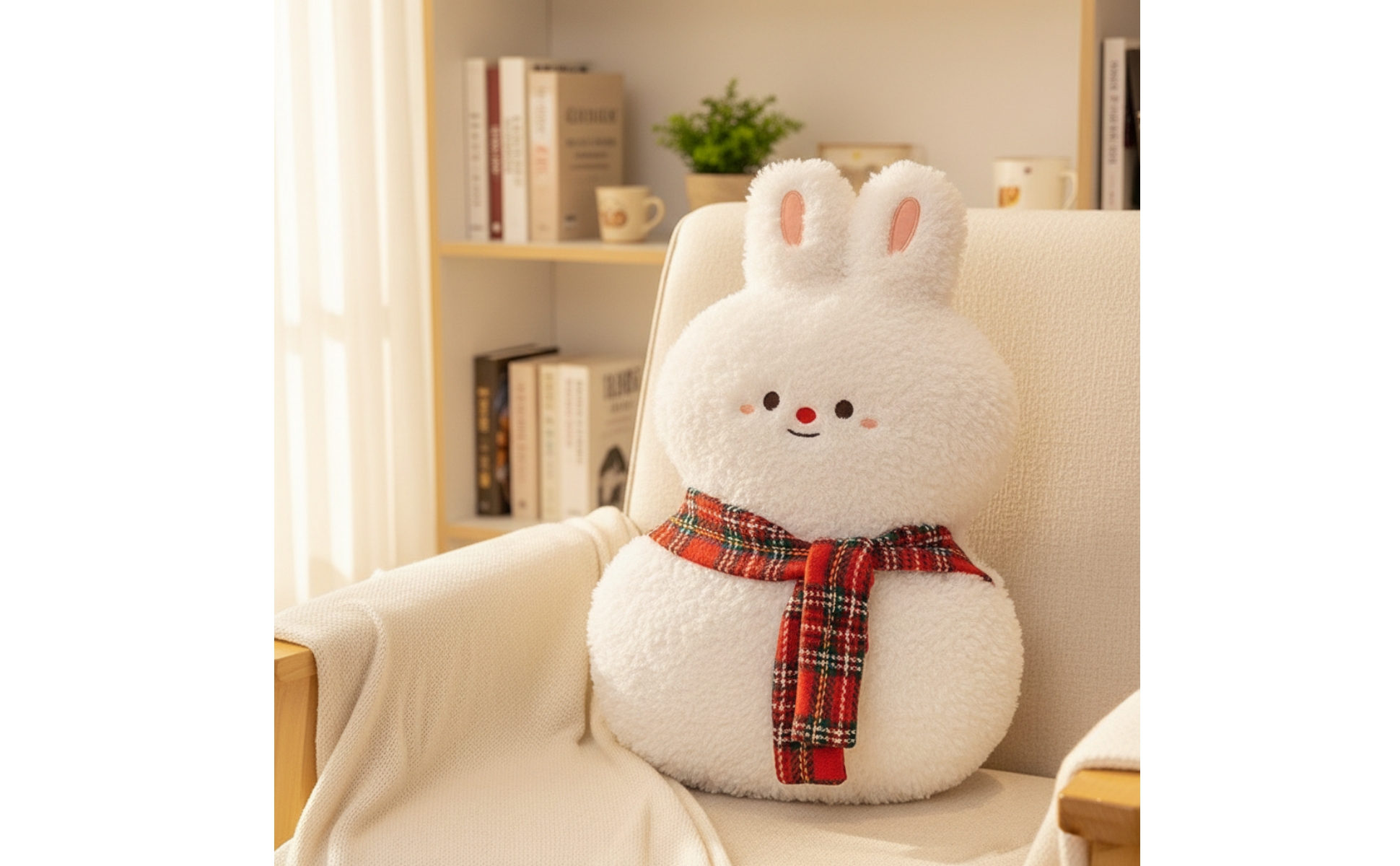 weihnachtskissen weihnachtlich plüschkissen mit stickerei dekorativ für sofa