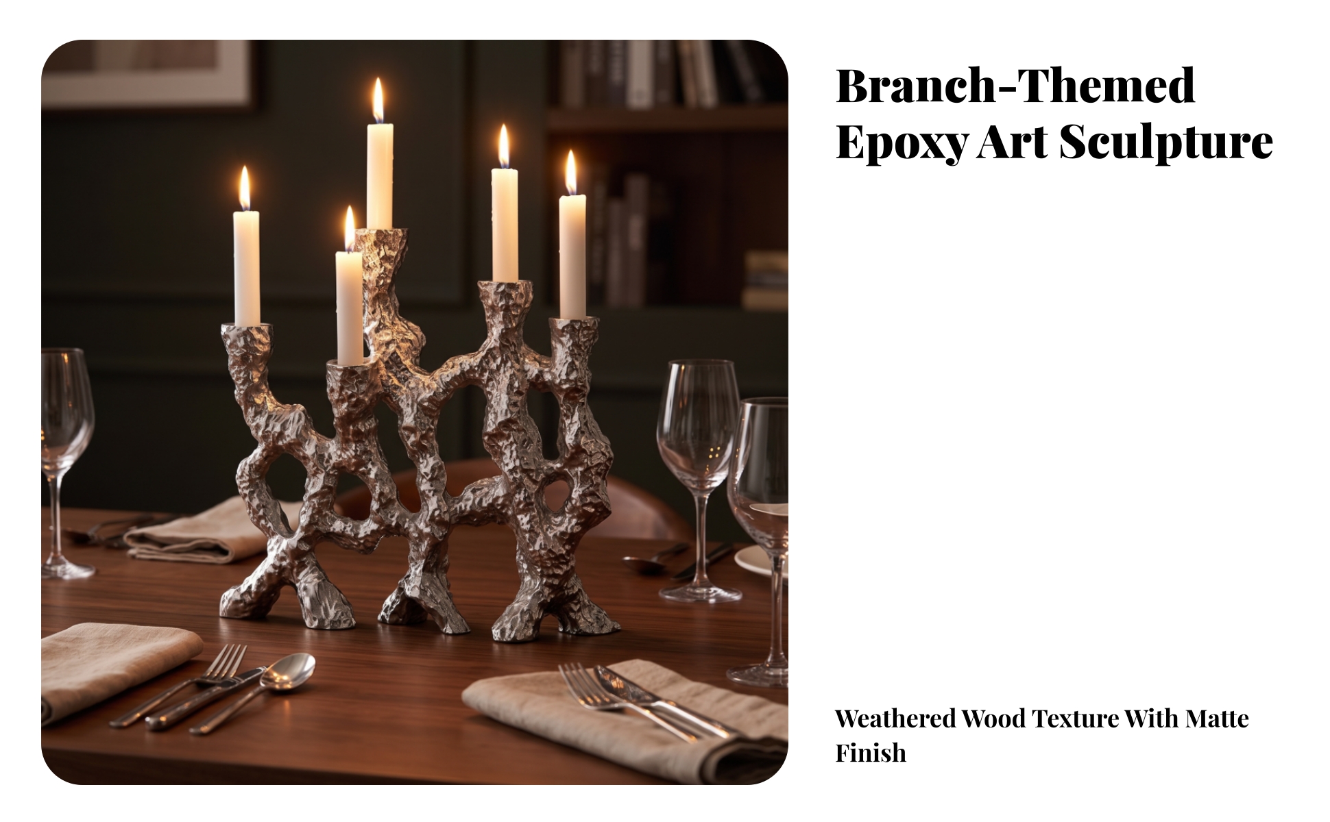 Tree Root Candle Holder Organic Sculptural Candle Holder Decorative for Tabletop