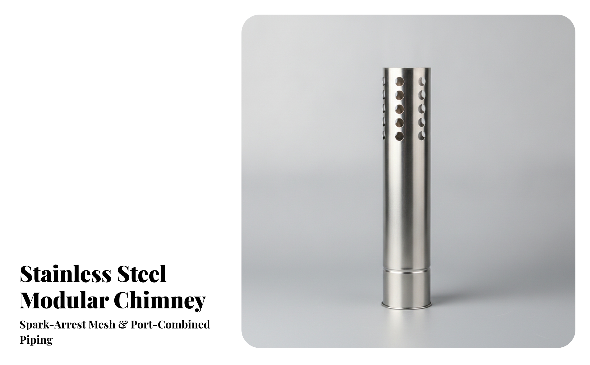 Flue Pipe Stainless Steel Tent Heater Chimney Pipe High-Temperature Resistant