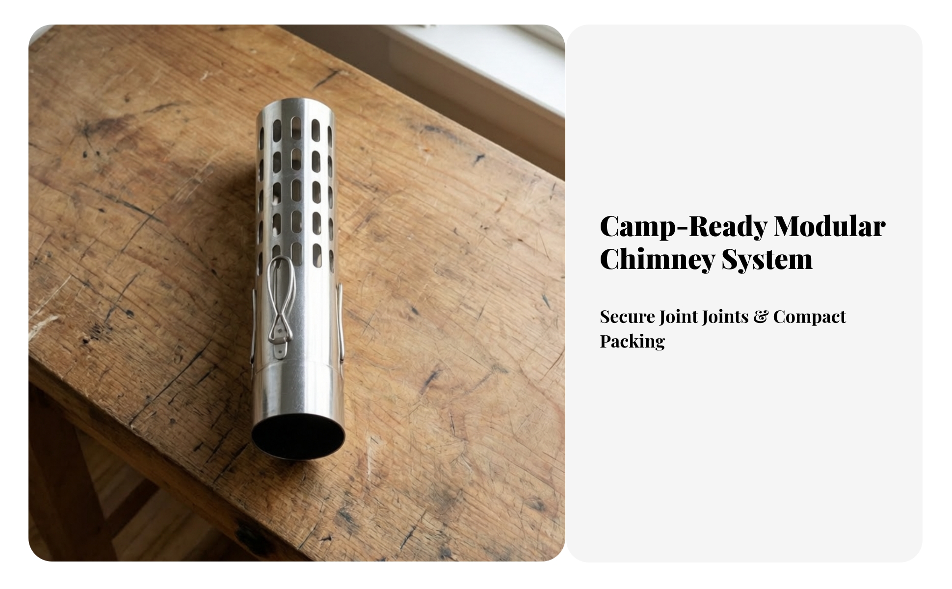 Flue Pipe Stainless Steel Tent Heater Chimney Pipe High-Temperature Resistant