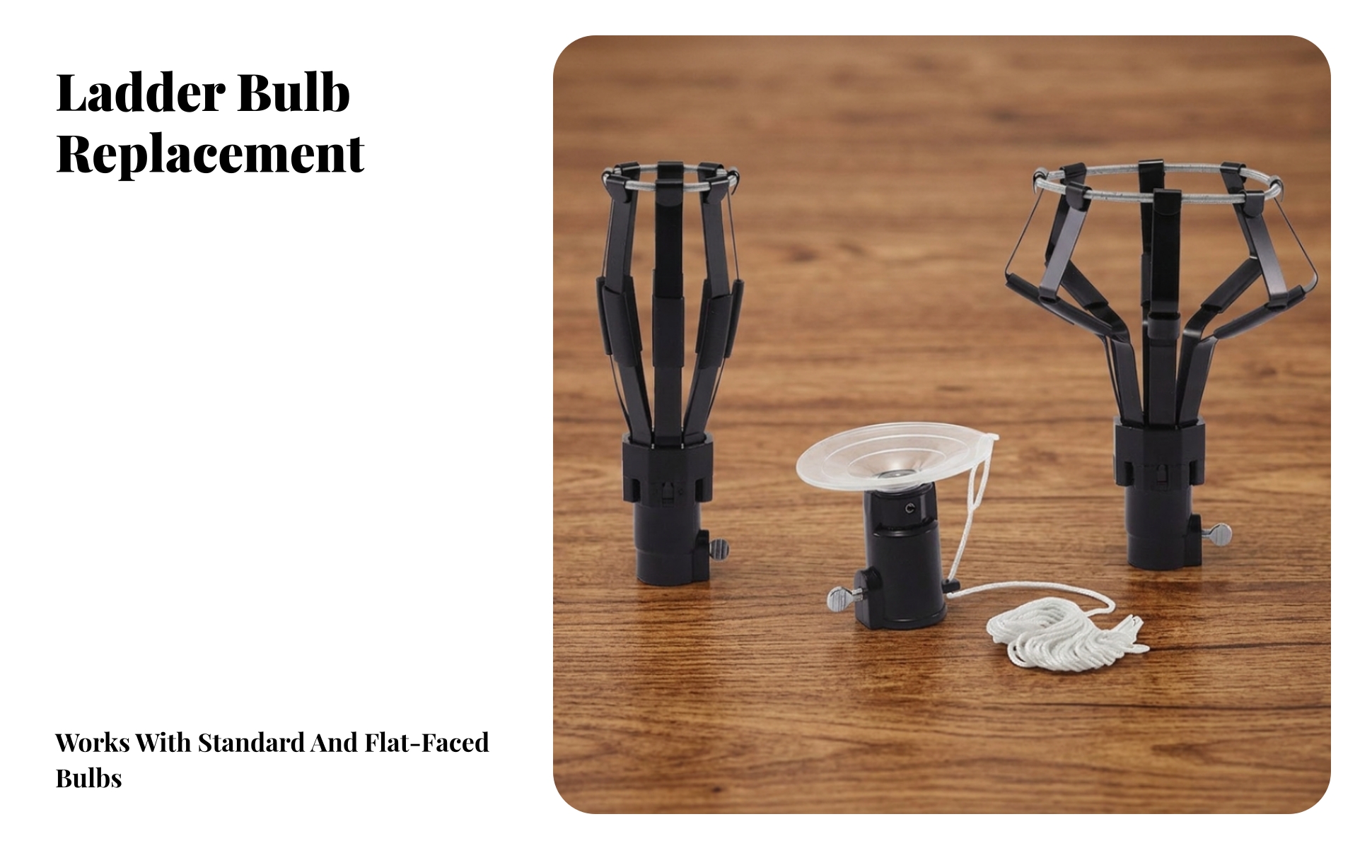 3 Pieces Pole High-Reach Light Bulb Changer Tool Set Extendable for Homeowners