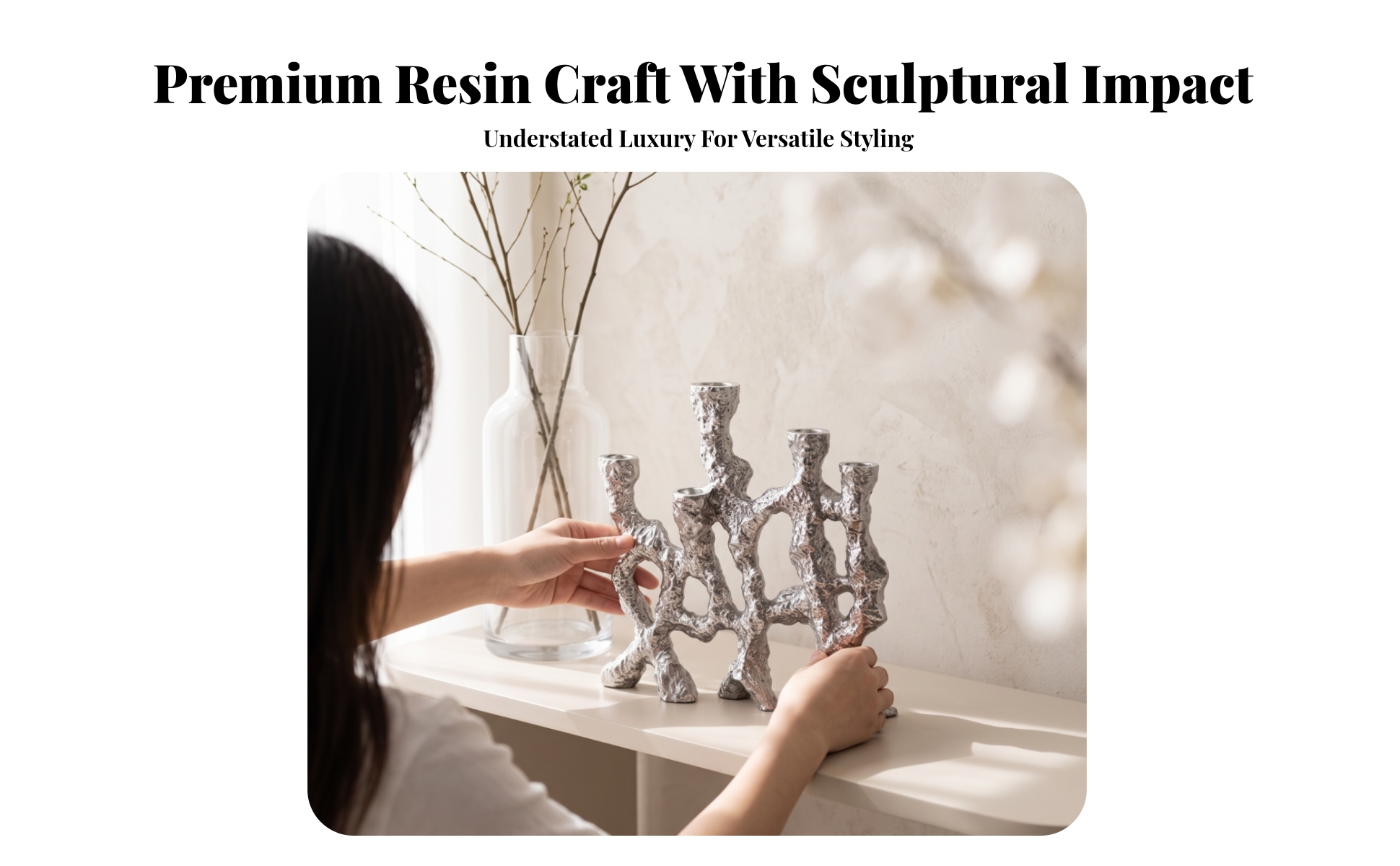 Tree Root Candle Holder Organic Sculptural Candle Holder Decorative for Tabletop