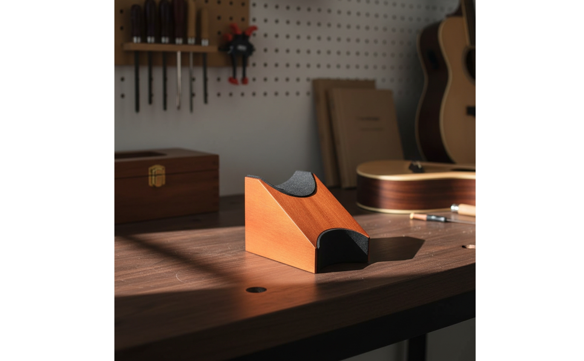 Fret Leveling File Wooden Fret File Sloped for Luthiers, Guitarists