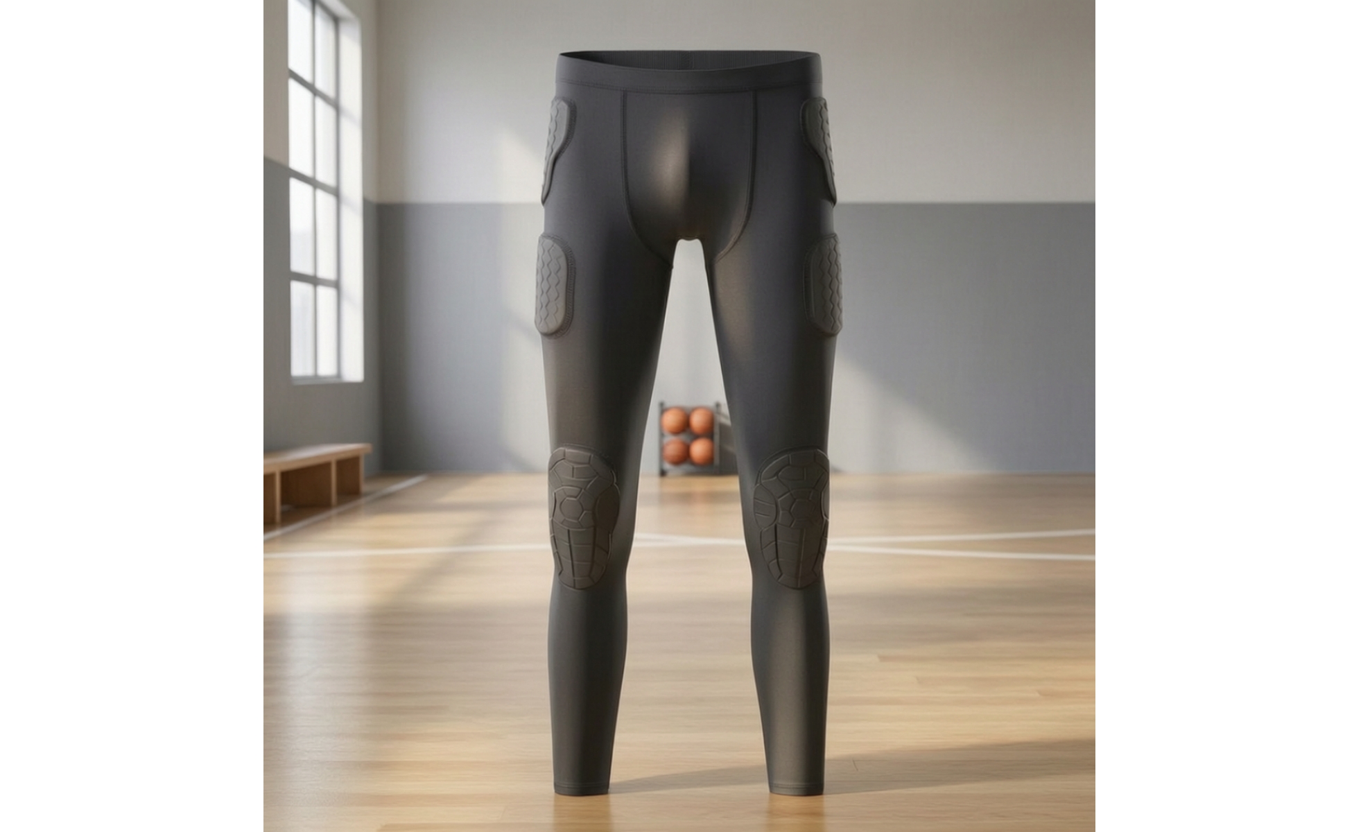 Compression Pants with Pads Impact-Resistant Padded Compression Pants