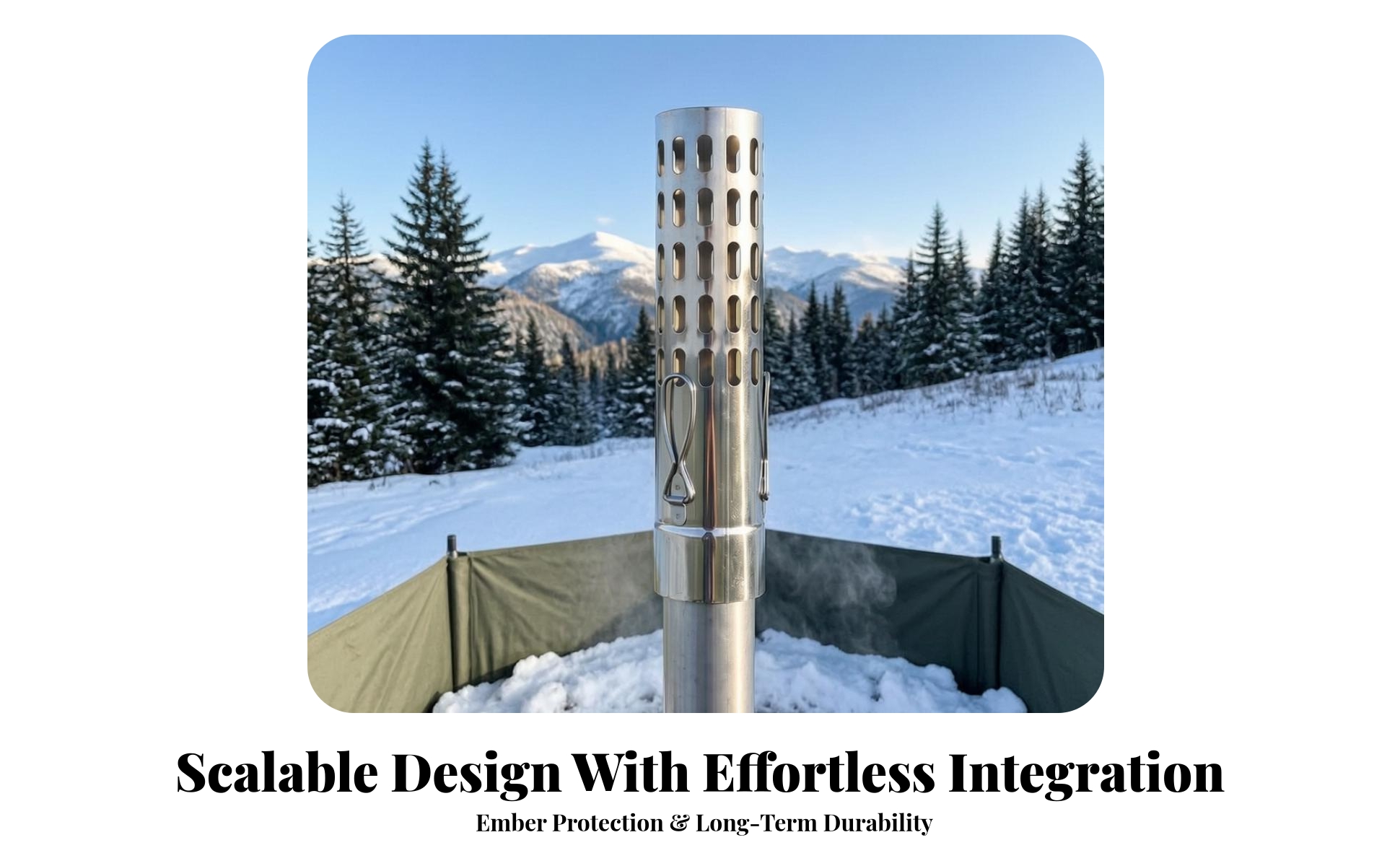 Flue Pipe Stainless Steel Tent Heater Chimney Pipe High-Temperature Resistant