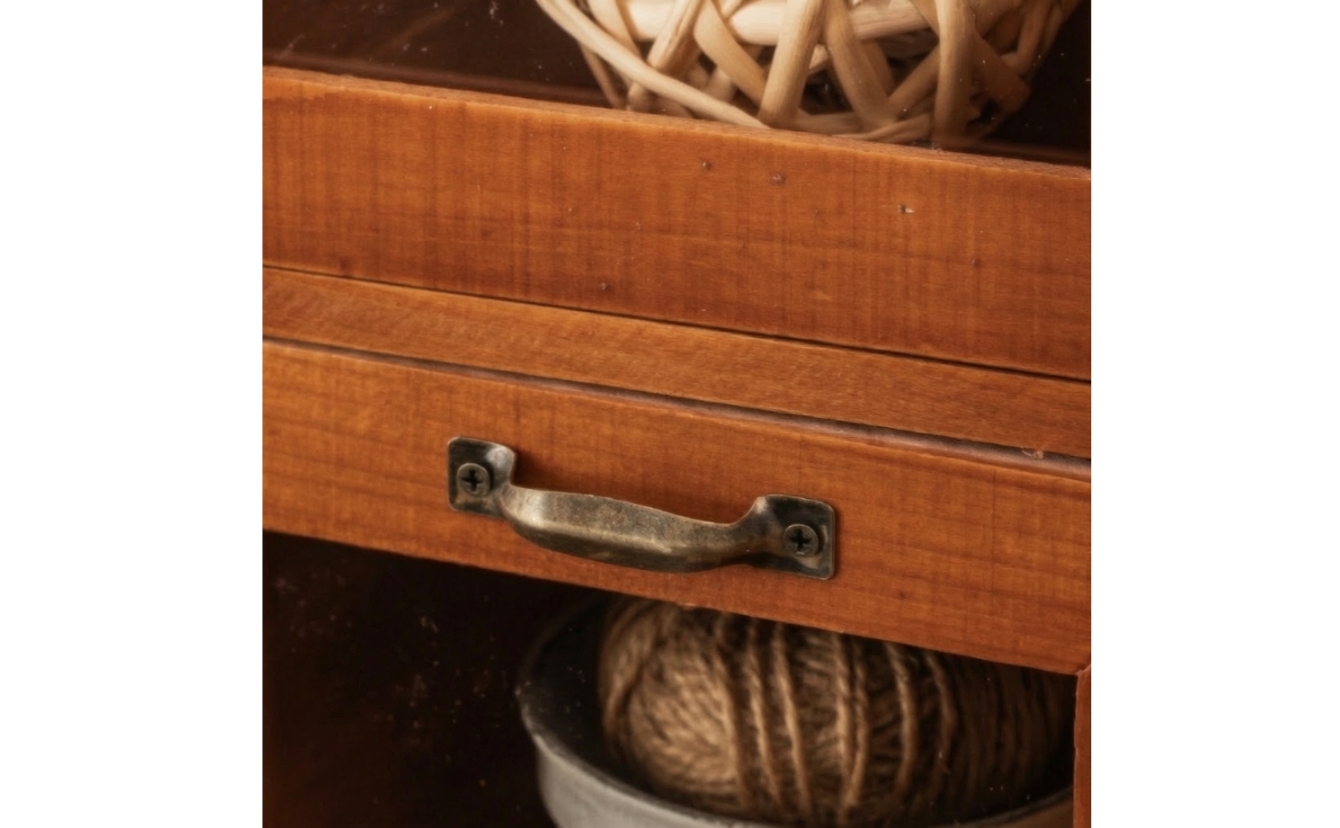 Desktop Organizer with Drawers Wooden Cabinet with Drawers Retro for Craft Room