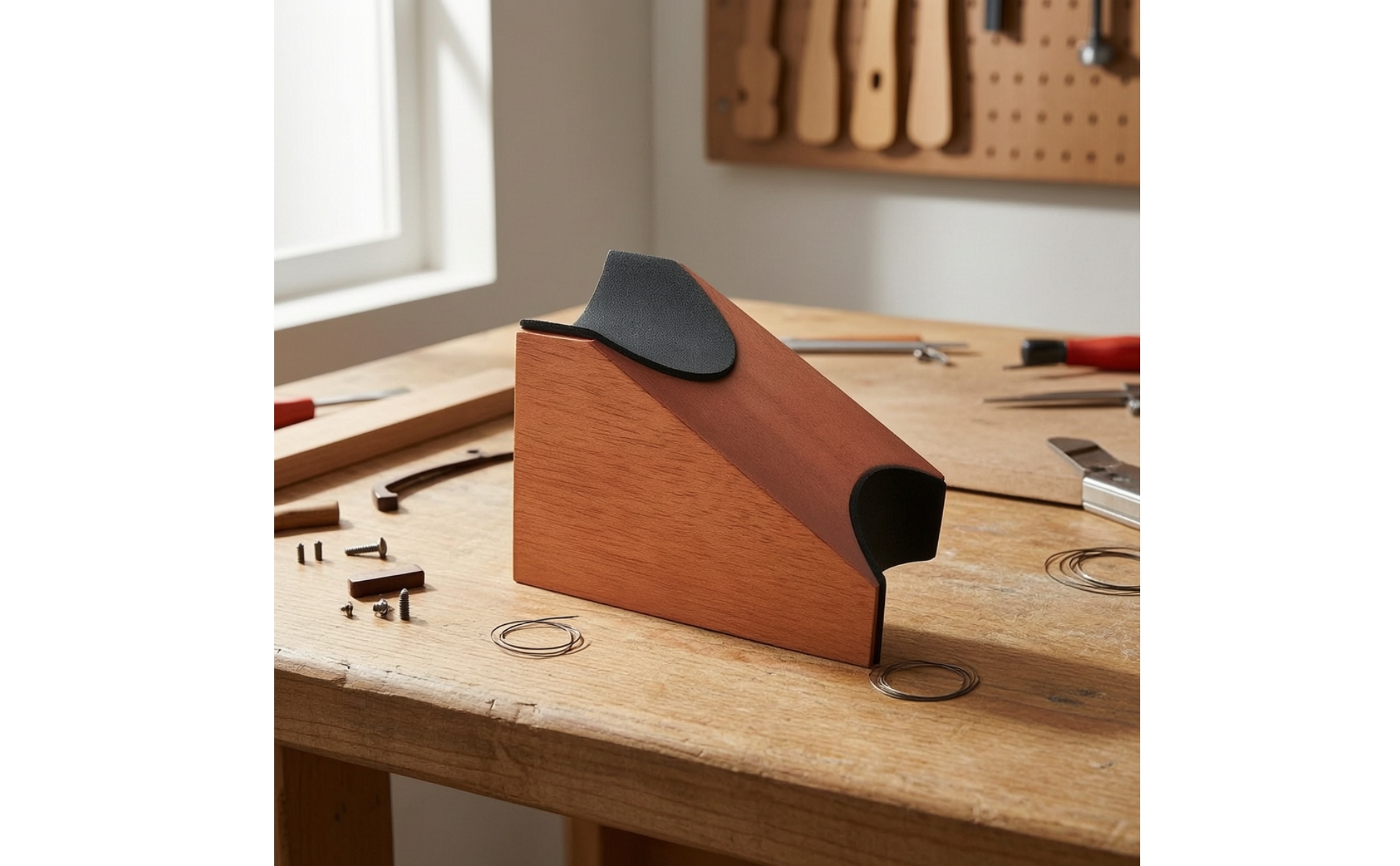 Fret Leveling File Wooden Fret File Sloped for Luthiers, Guitarists